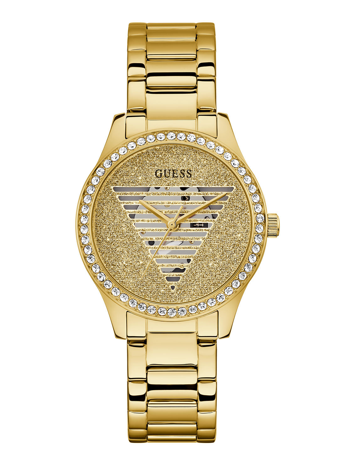 Elegant Champagne Lady Idol Glitz Watch - Luxury Women's Fashion Watch with Crystal Accents - Perfect for Parties, Weddings & Special Occasions
