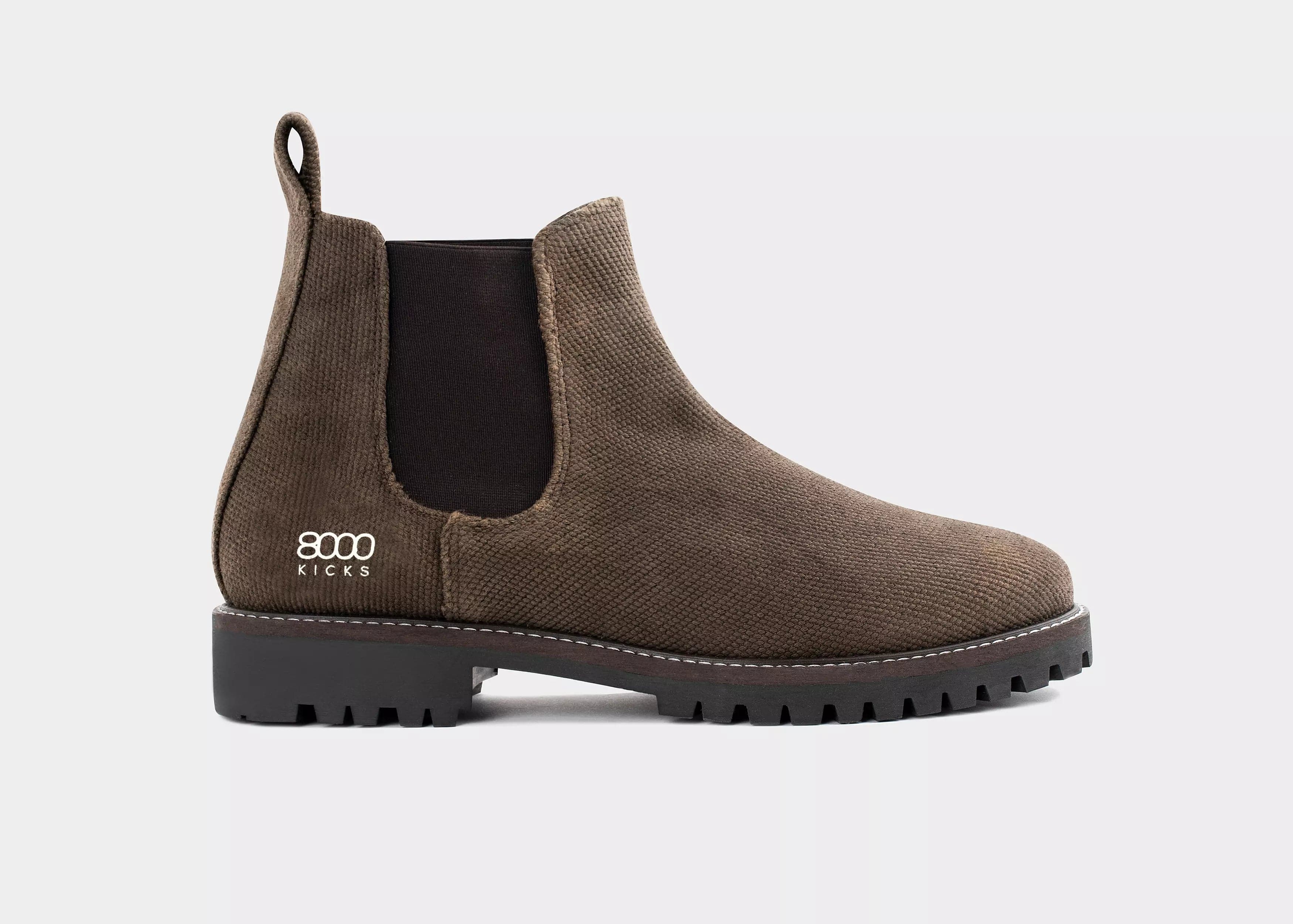 Men's Vegan Hemp Chelsea Boots - Dark Brown Eco-Friendly Shoes | Comfortable & Stylish for Casual Wear, Work & Outdoor Activities