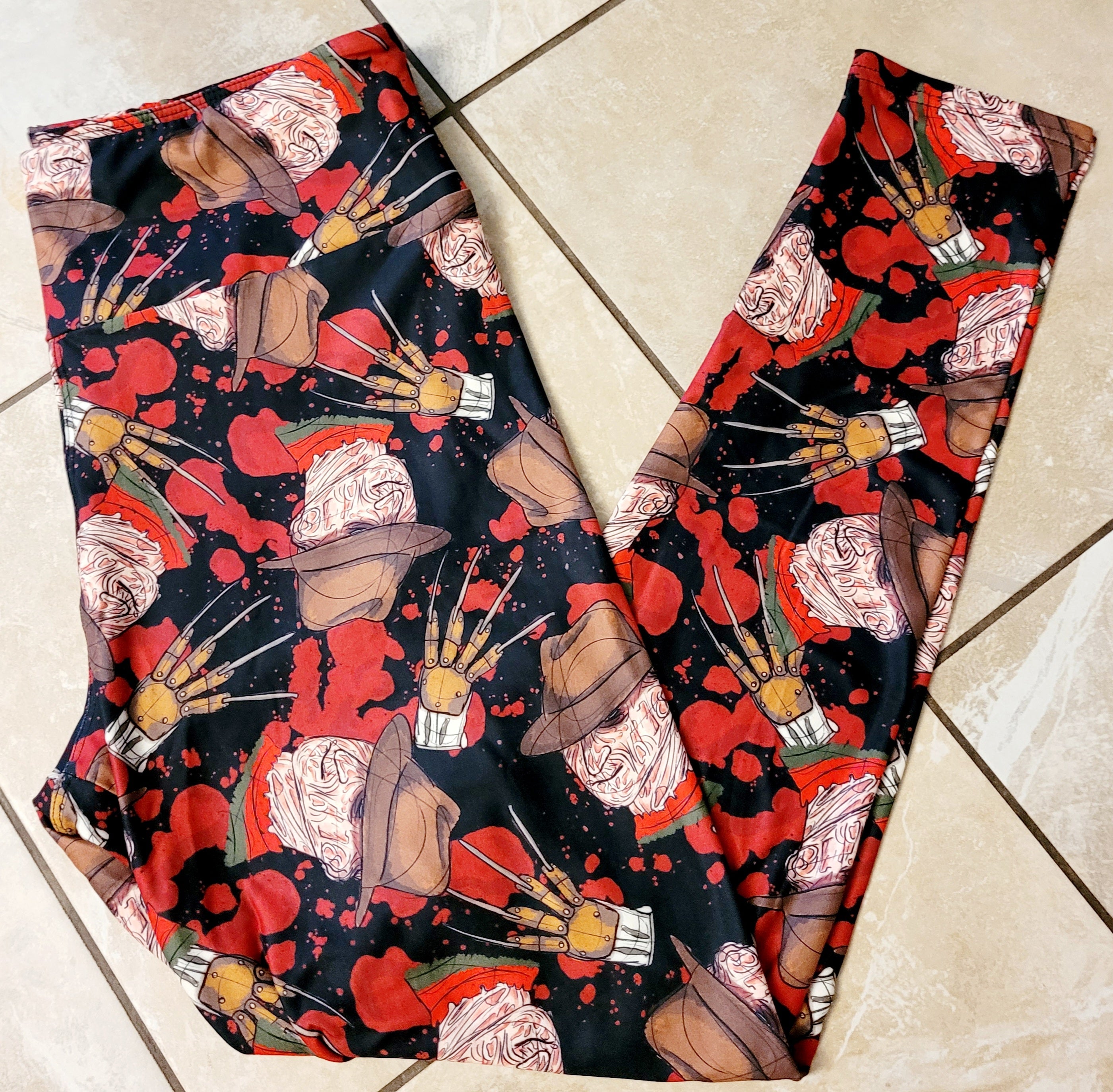 Bloody Freddy Exclusive Handcrafted Vibrant Leggings - High Quality Yoga Pants for Women, Fitness & Casual Wear
