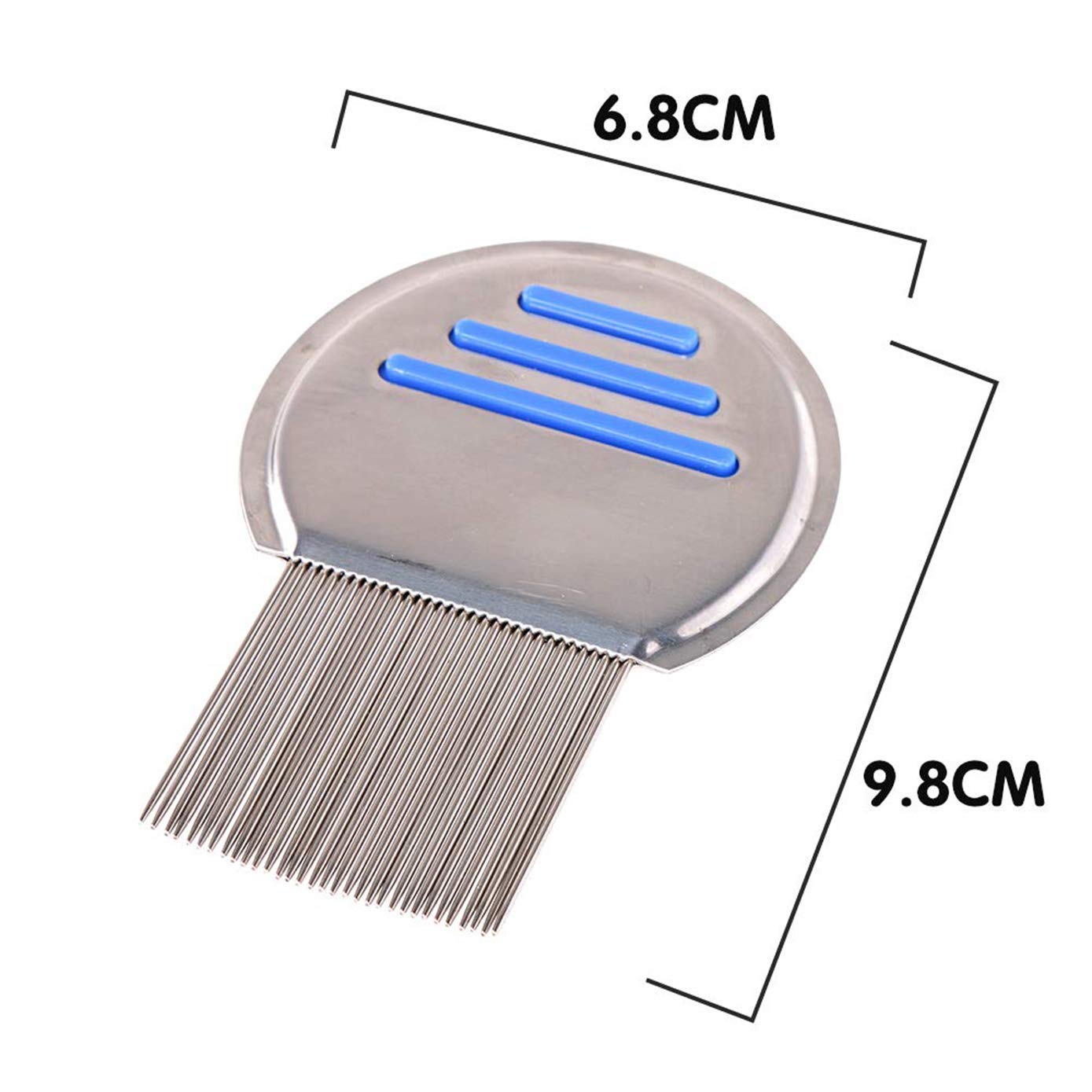 KHUSHI Stainless Steel Lice Comb for Head Lice & Nits Removal - Durable Metal Lice Treatment Comb for Kids & Adults - Perfect for Home & School Use