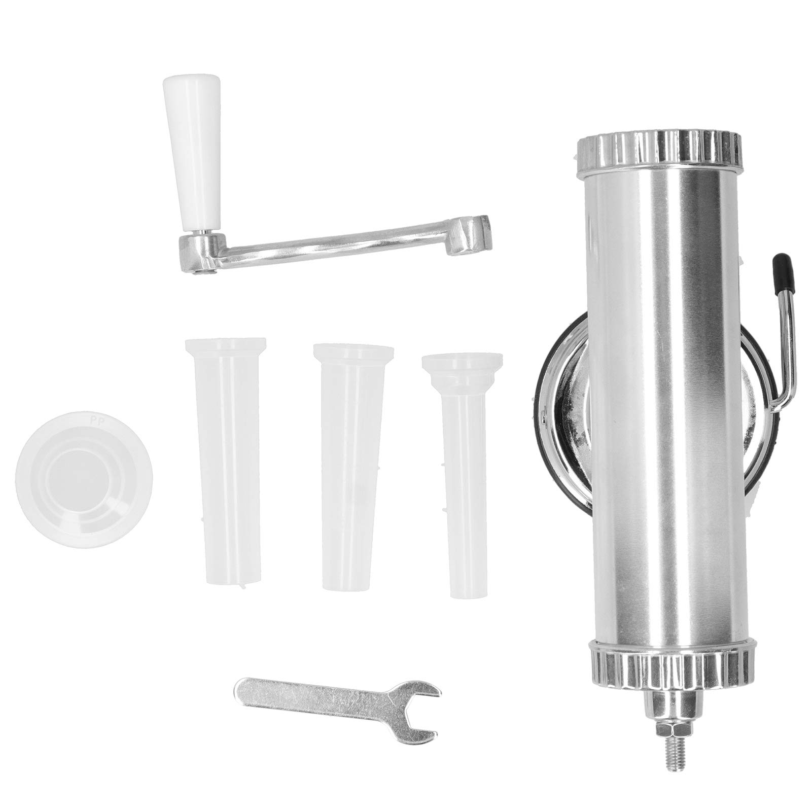 Premium Manual Meat Grinder & Sausage Stuffer Kit - Heavy Duty Aluminum Meat Mincer with 3 Nozzle Tubes for Beef, Pork & Poultry - Perfect for Home Kitchen, Camping & BBQ Parties