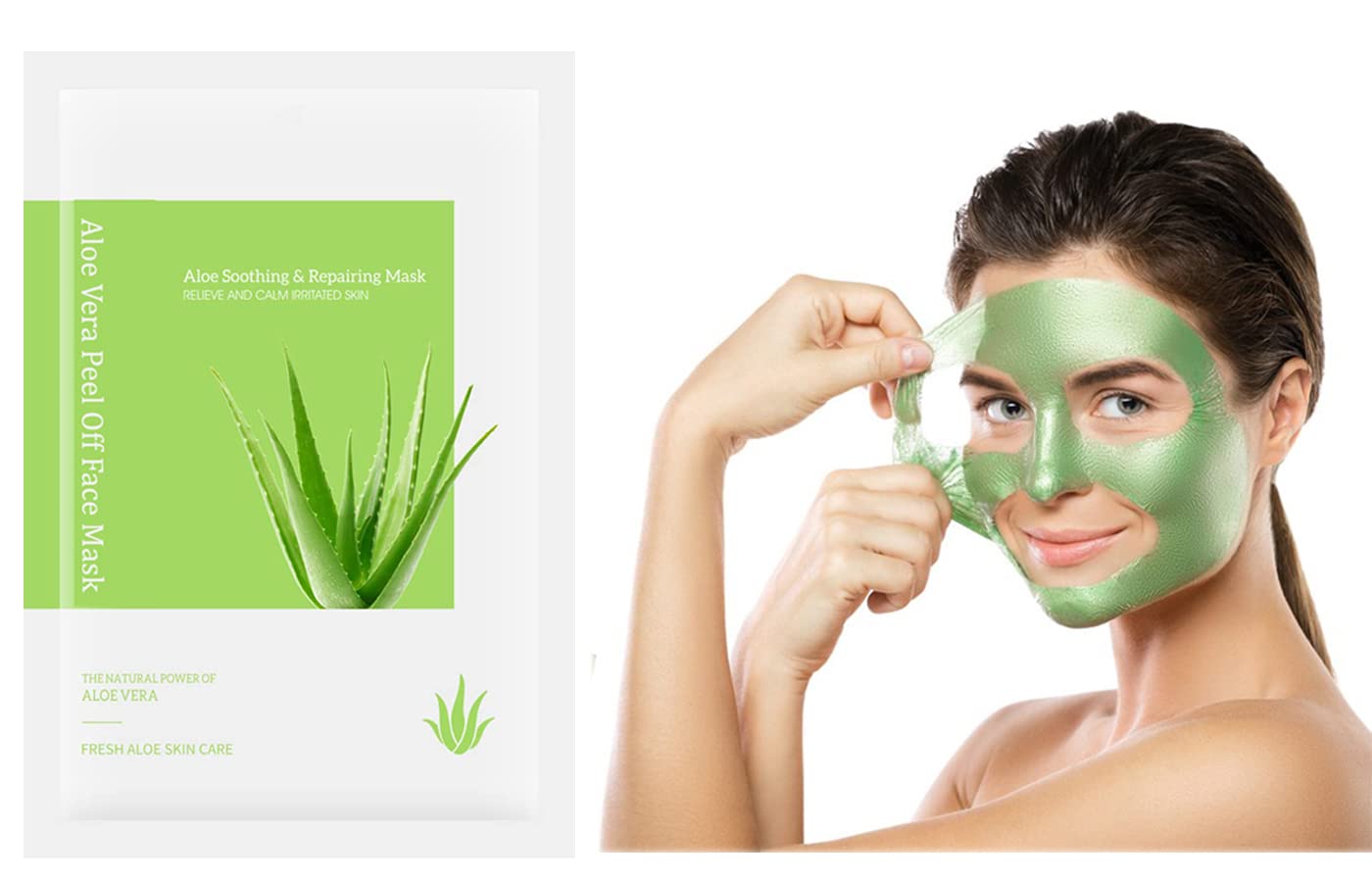 Aloe Vera Peel Off Face Mask for Girls - Deep Cleansing, Hydrating Natural Facial Mask for Acne & Blackhead Removal - Skin Care Treatment for Teens & Women - Perfect for Spa Nights & Self-Care Routines (1 Pack)