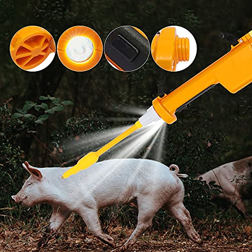 Rechargeable Electric Livestock Prod with LED Light - 42.1 Inch Waterproof Animal Shock Stick for Pigs, Cattle & Farm Use - Safe & Durable for Ranch, Farm & Livestock Handling