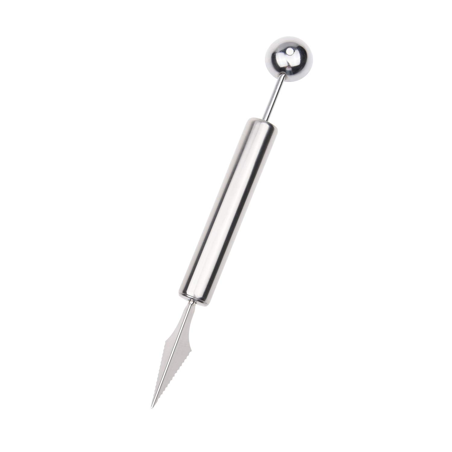Premium Stainless Steel Fruit Carving Kit - 2-in-1 Watermelon Slicer, Melon Baller & Fruit Knife with Avocado Slicer - Includes 5 Stainless Steel Fruit Forks - Perfect for Fruit Platters, Party Decorations & Healthy Snack Preparation