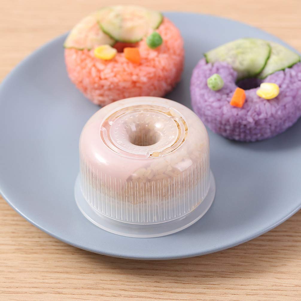 2-Piece Rice Ball Mold Set - DIY Sushi Maker, Donut & Bento Shaped Kitchen Tool for Perfect Rice Balls & Sushi | Ideal for Home Cooking, Meal Prep, and Bento Box Decorations