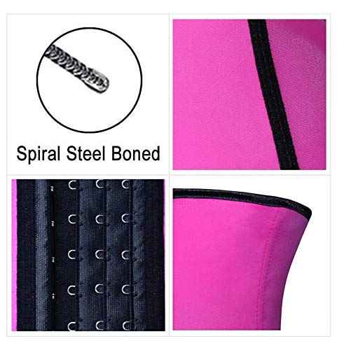 Best Women's Latex Waist Trainer for Tummy Control - 4 Steel Bones Slimming Corset Belt for Hourglass Figure | Perfect for Workouts, Postpartum Recovery & Special Occasions