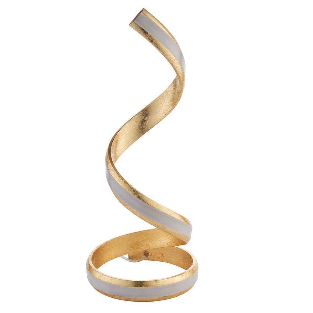 Endon Aria 1 Light Gold Leaf Table Lamp - Modern Bedside Nightstand Lighting for Living Room, Bedroom & Office Decor