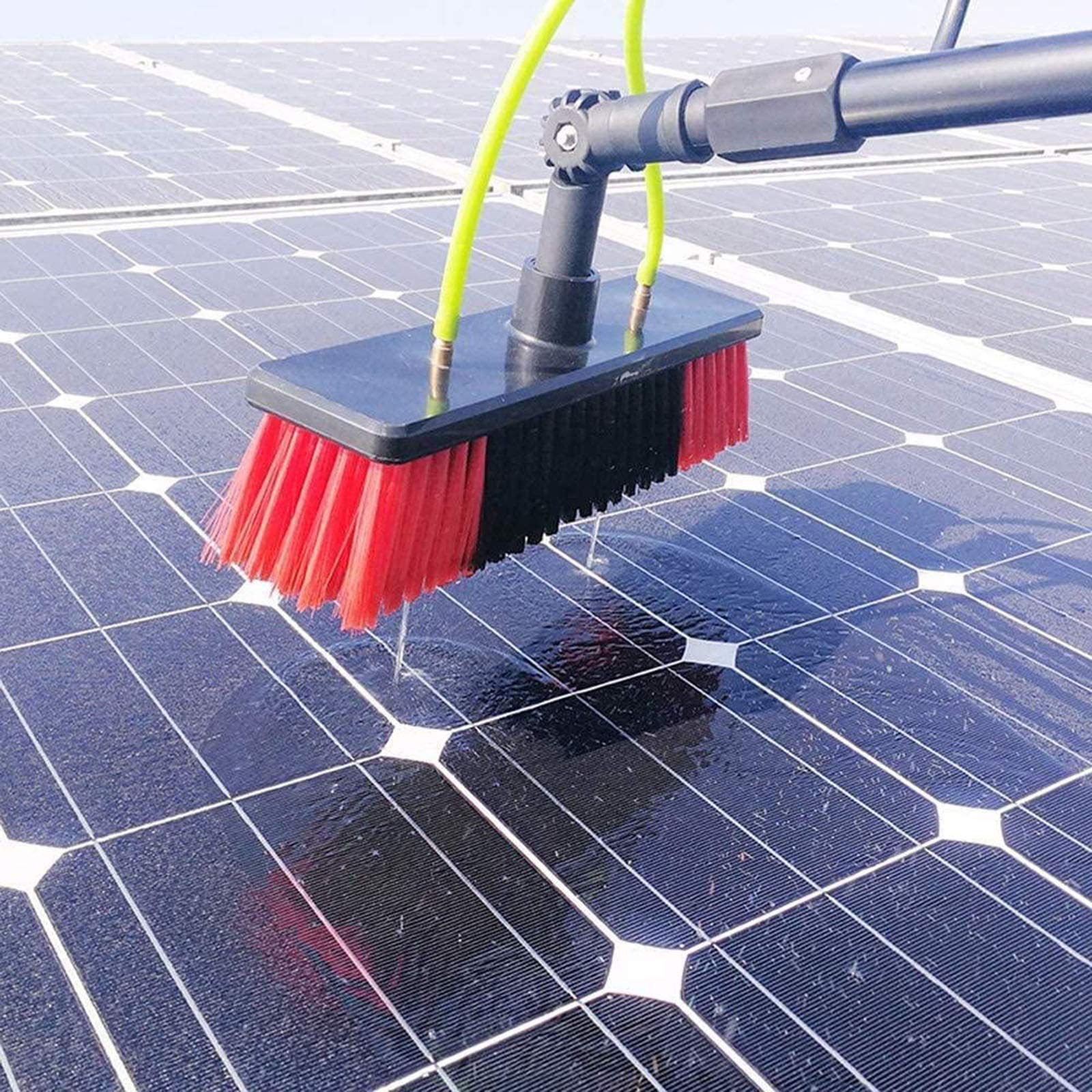 3.6M-11M Solar Panel & Window Cleaning Brush with Extendable Pole - 12FT/3.6M Telescopic Cleaning System for Home & Commercial Use - Perfect for Roof, High Windows & Solar Panel Maintenance