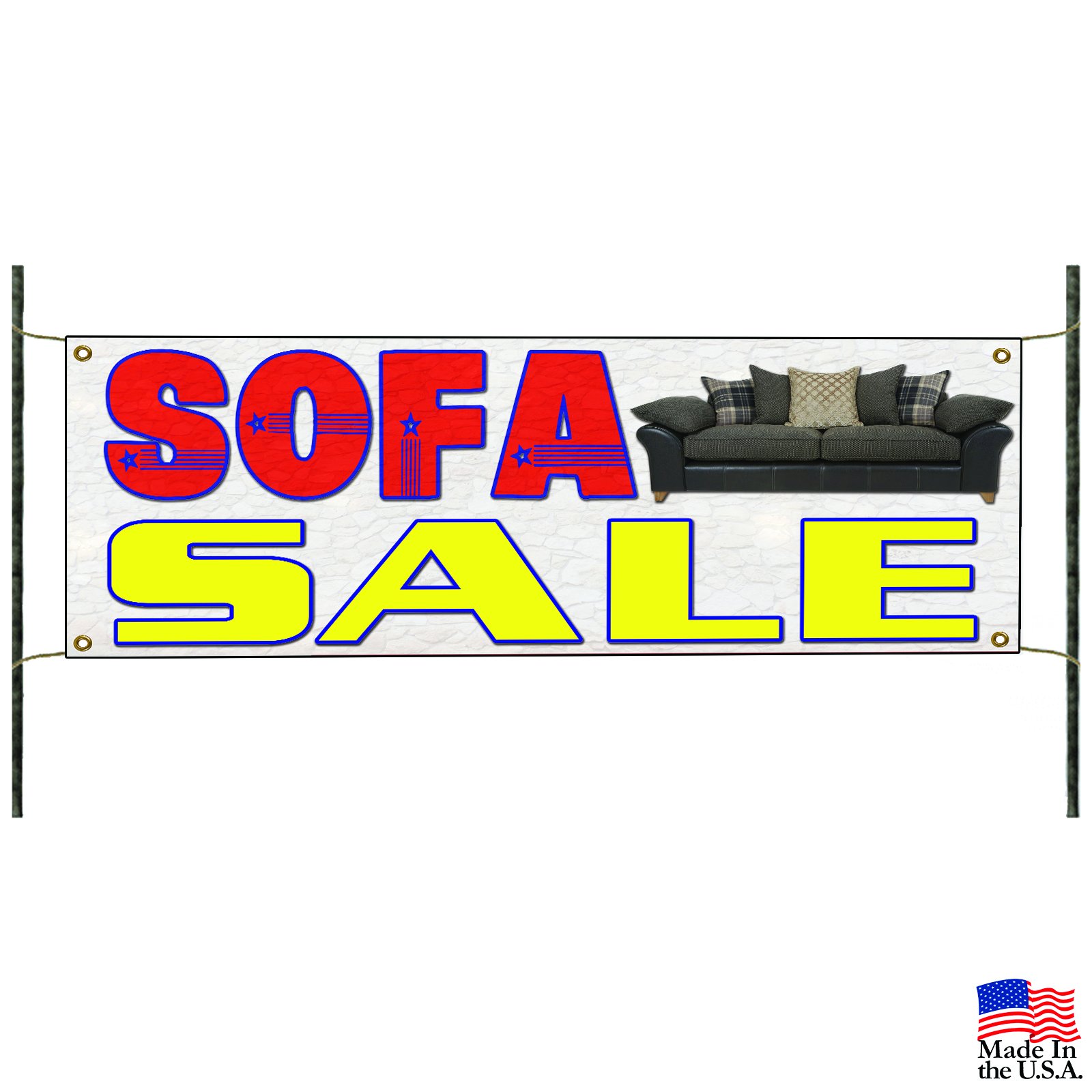 Premium Vinyl Banner for Sofa Sale Advertising - Durable Furniture & Leather Couch Promotion Sign for Retail Stores - Perfect for Storefronts, Clearance Events & Furniture Showrooms