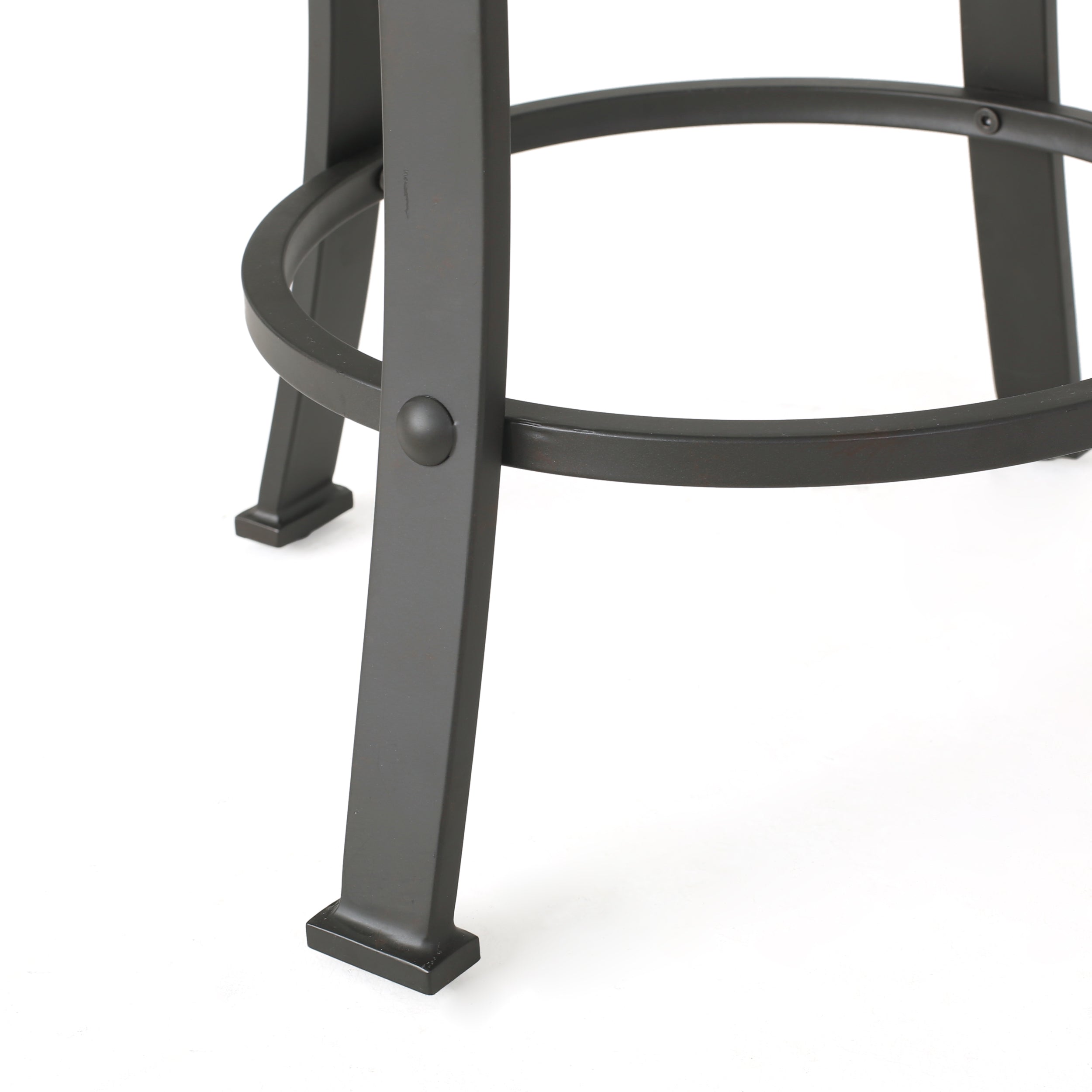 Modern Counter Stools Set of 2 - Adjustable Height Bar Stools for Kitchen Island, Breakfast Bar & Home Decor - Comfortable PU Leather Seat with Metal Base