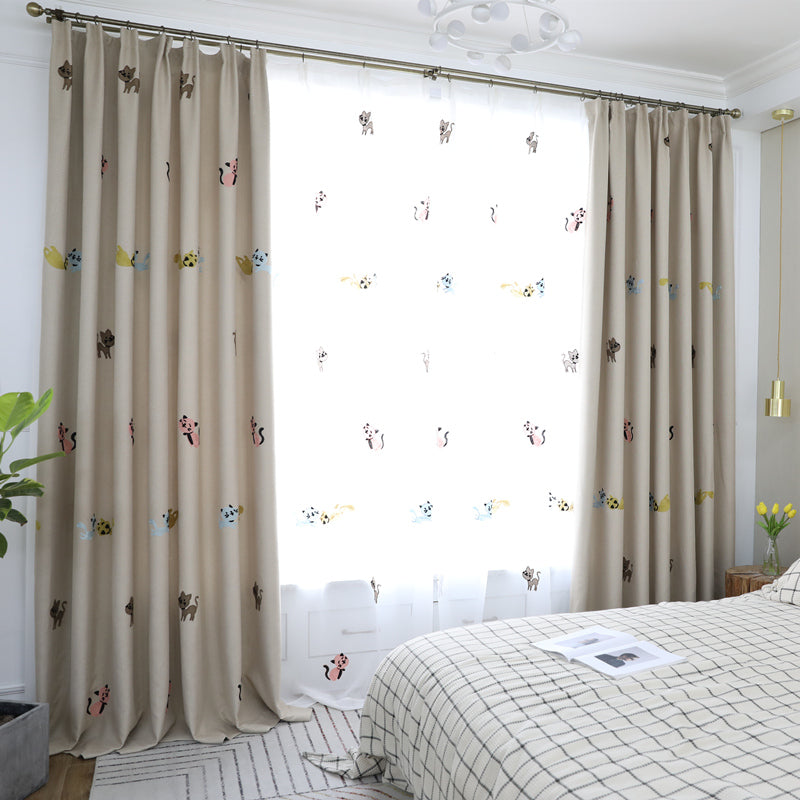 Blackout Soundproof Thermal Insulated Custom Curtains for Bedroom & Living Room - Aaliyah Cream Window Treatment for Noise Reduction & Energy Efficiency