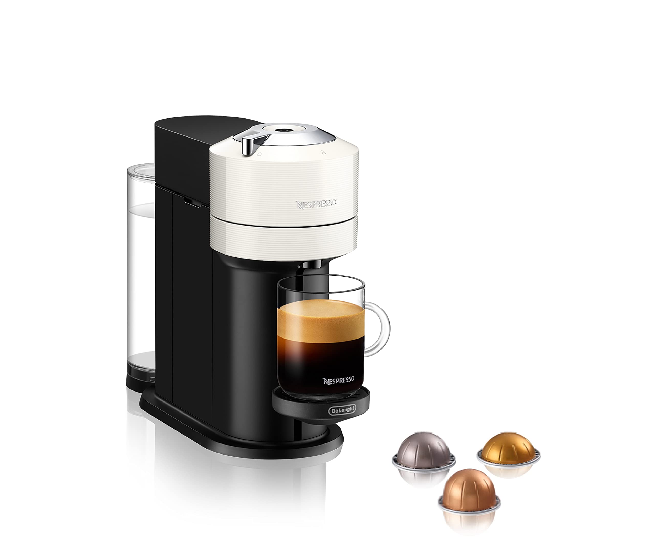 De'Longhi Nespresso Vertuo Next Coffee & Espresso Machine - Compact & Fast Brewing, White (ENV120WCA) | Perfect for Home, Office & Small Spaces | Enjoy Barista-Quality Coffee in Seconds