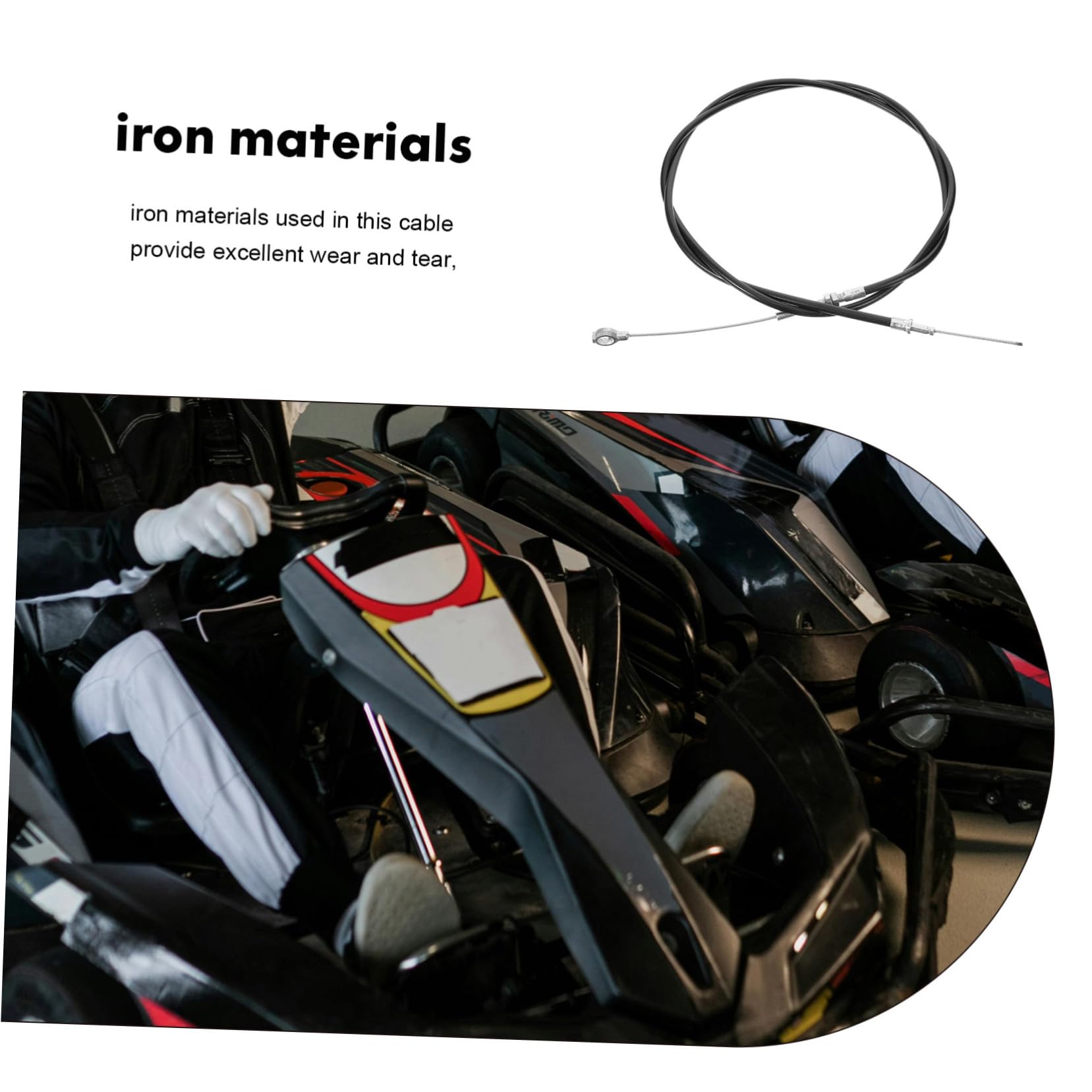 71-Inch Go Kart Throttle Cable Replacement Kit - High Performance Throttle Control for Racing Karts, Mini Bikes & ATVs - Durable Replacement Part for Smooth Acceleration (Perfect for Track Racing & Off-Road Adventures)