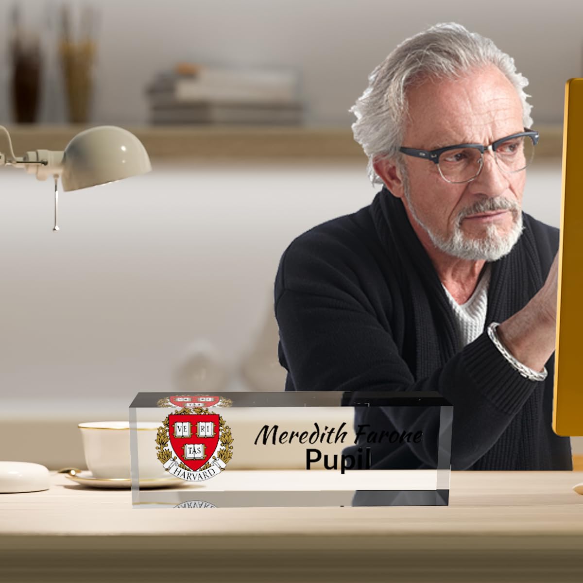 Custom Desk Name Plates with Logo - Personalized Office Decor for Coworkers & Gifts