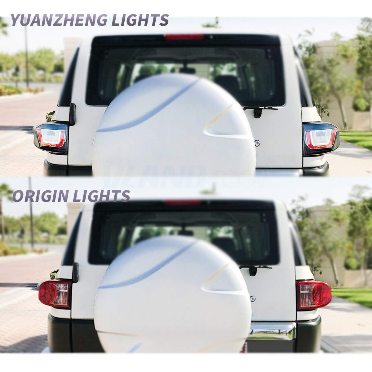 VLAND LED Tail Lights for Toyota FJ Cruiser 2007-2022 - Plug & Play Replacement Rear Lamps Assembly (Driver & Passenger Side) - Enhance Night Visibility & Style for Off-Road Adventures