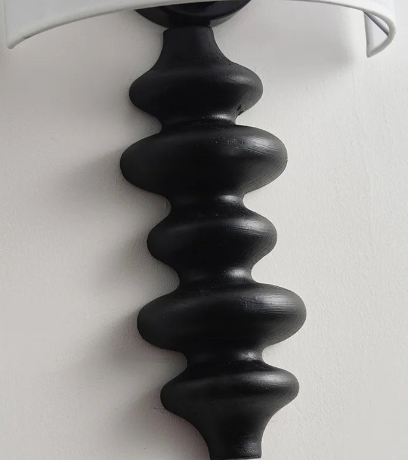 Modern Wood Spiral Wall Lamp - Handcrafted Nordic Style LED Sconce Light for Bedroom, Living Room & Hallway Decor - Energy Efficient Ambient Lighting