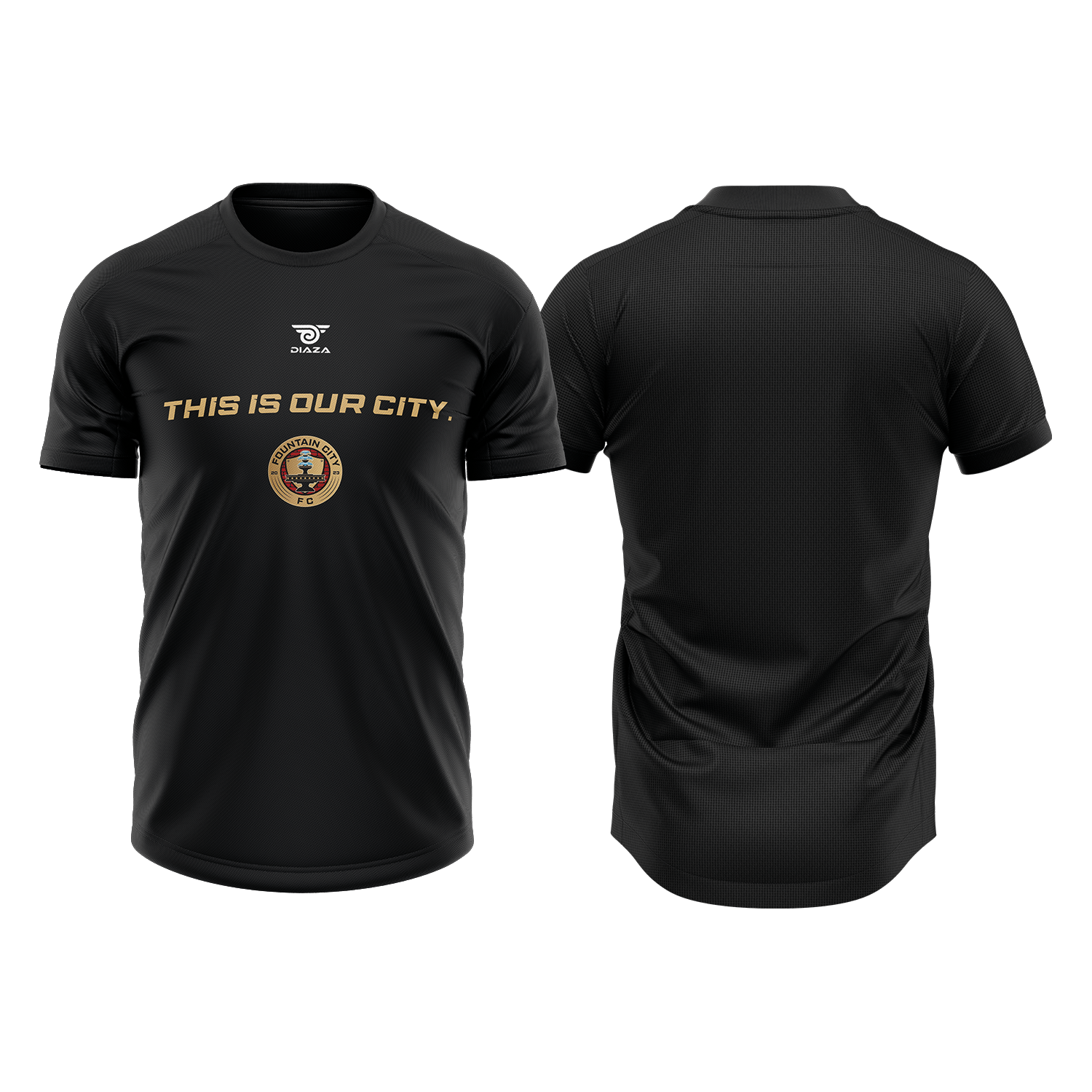 Fountain City Promotional T-Shirt - Black Cotton Tee for Men & Women | Custom Logo Printing for Events, Team Uniforms & Branding