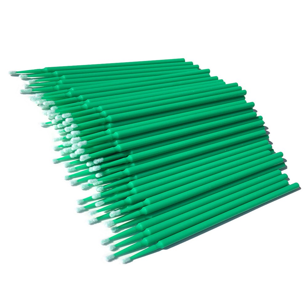 100pcs Micro Applicator Brushes for Eyelash Extensions & Makeup - Disposable & Miniature for Precise Application