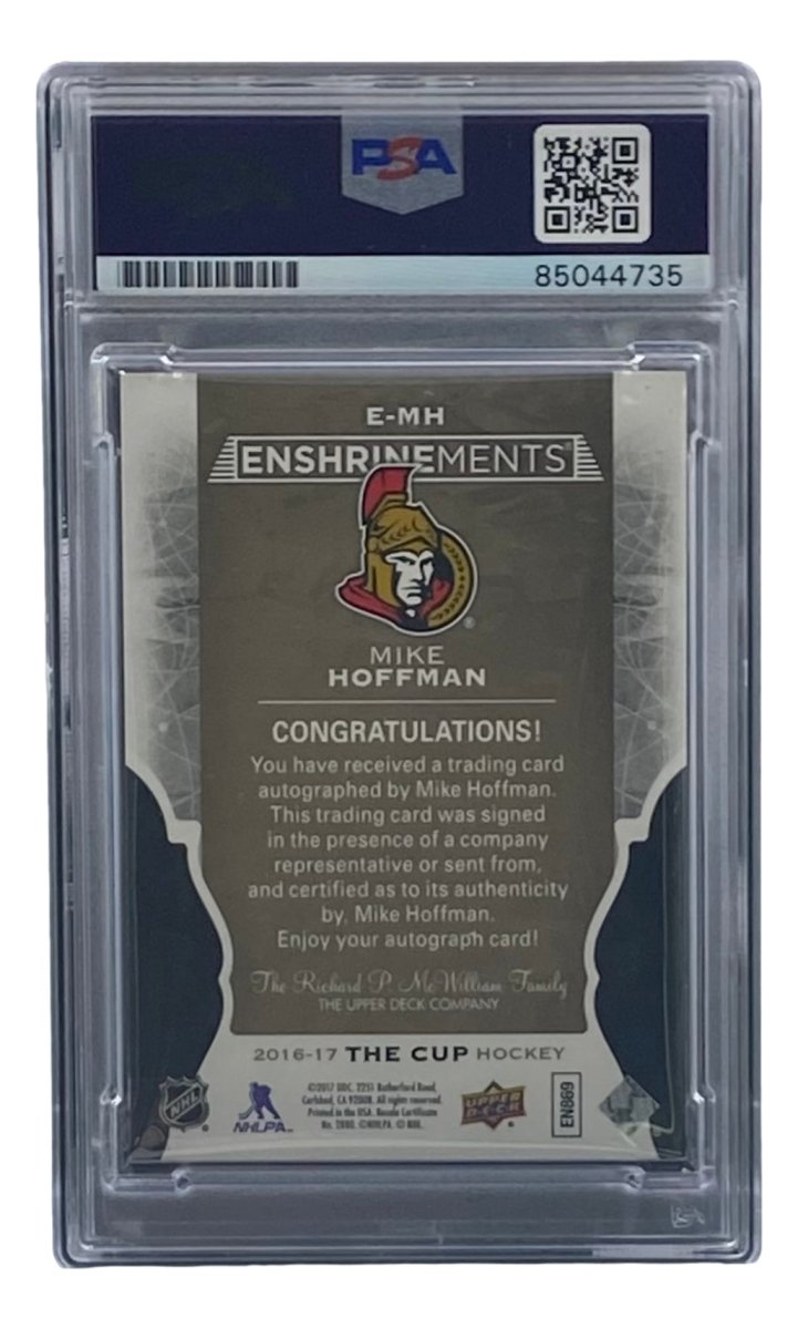 Mike Hoffman Autographed 2017 Upper Deck #E MH Ottawa Senators Hockey Card - PSA/DNA Certified - Perfect for NHL Collectors & Hockey Memorabilia Displays