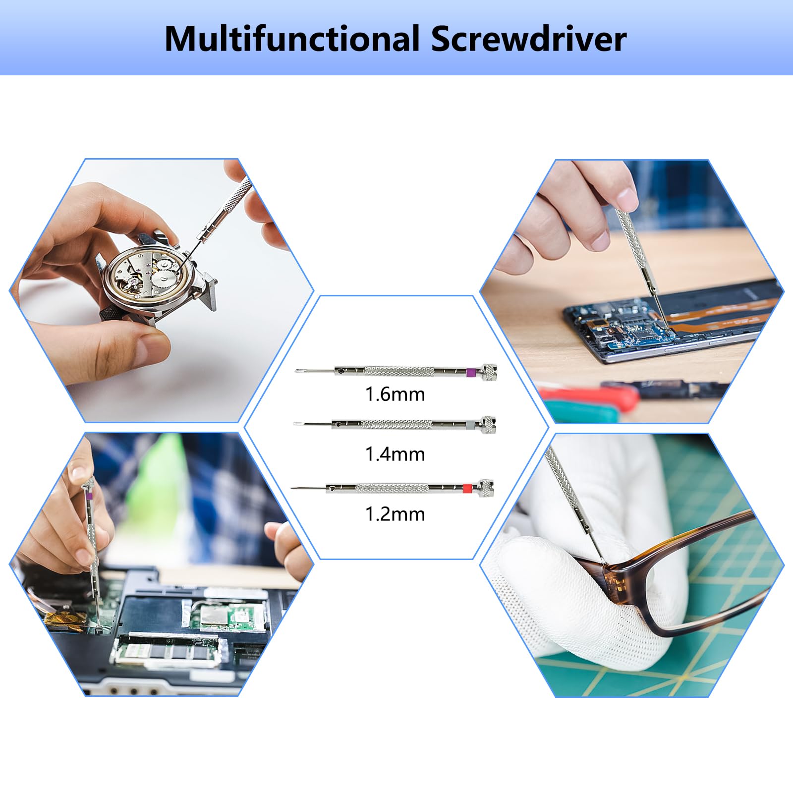 Professional Watch Repair Kit with Watch Press & Band Link Pin Set - Complete Watch Battery Replacement Tool Kit with Spring Bar Tool & Carrying Case - Perfect for Watchmakers, Jewelers & DIY Watch Repair at Home