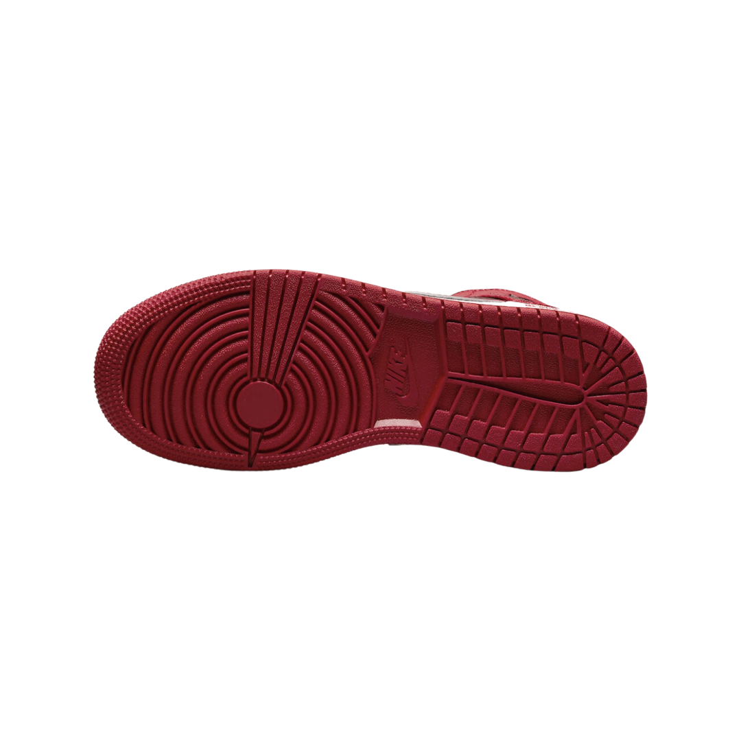 Air Jordan 1 Mid GS BRED Text Black Gym Red White Basketball Shoes for Kids - Perfect for School, Sports & Casual Wear