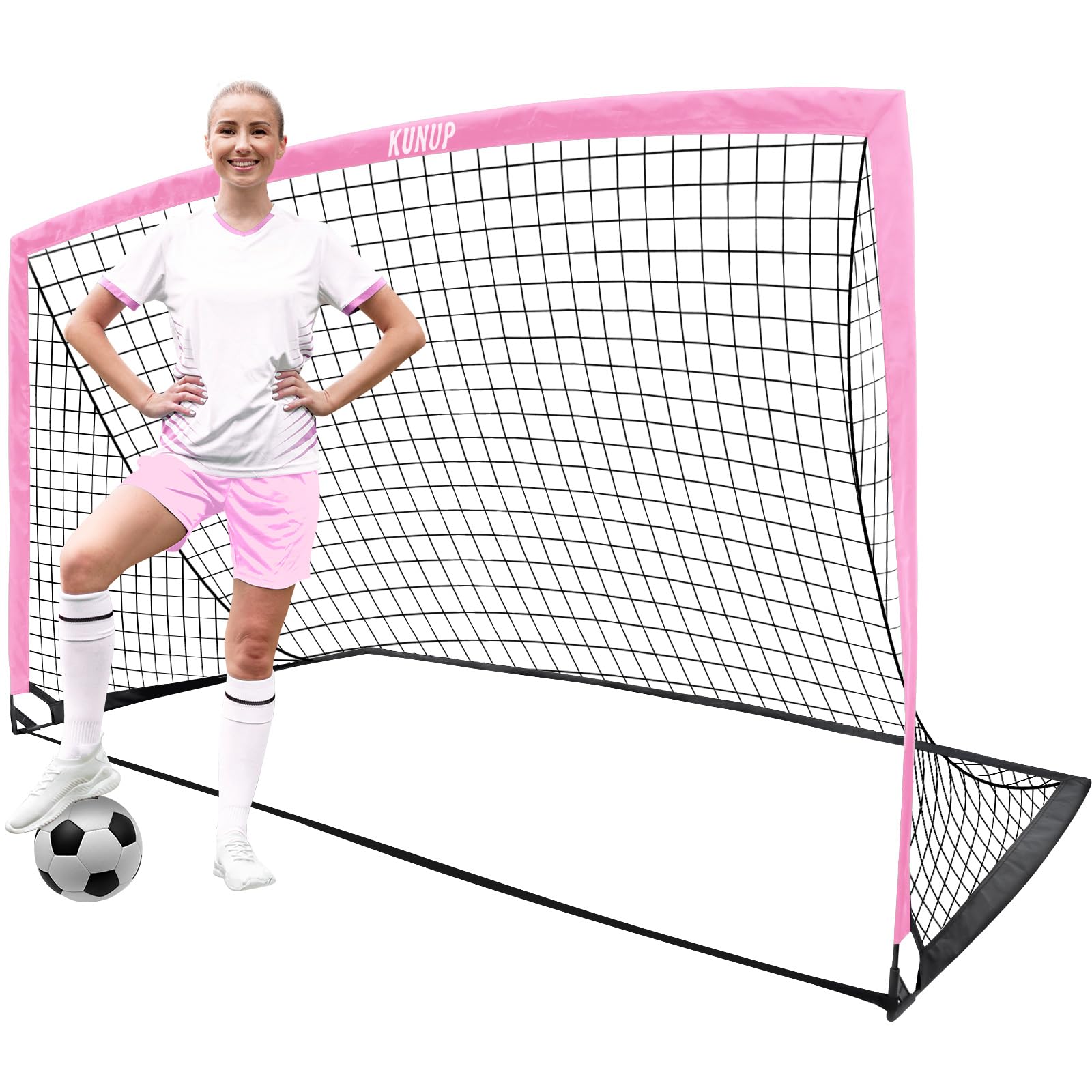 Foldable Soccer Goal for Kids & Adults - 5x3, 6x4, 9x5FT Portable Backyard Soccer Net with Carrying Bag - Perfect for Youth Training, Backyard Games & Outdoor Sports Practice