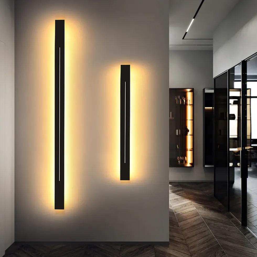 Modern Two-Tone Thin Vertical Bar Wall Light - Sleek LED Sconce for Bedroom, Living Room & Hallway Lighting - Energy Efficient Indoor Wall Lamp for Home Decor