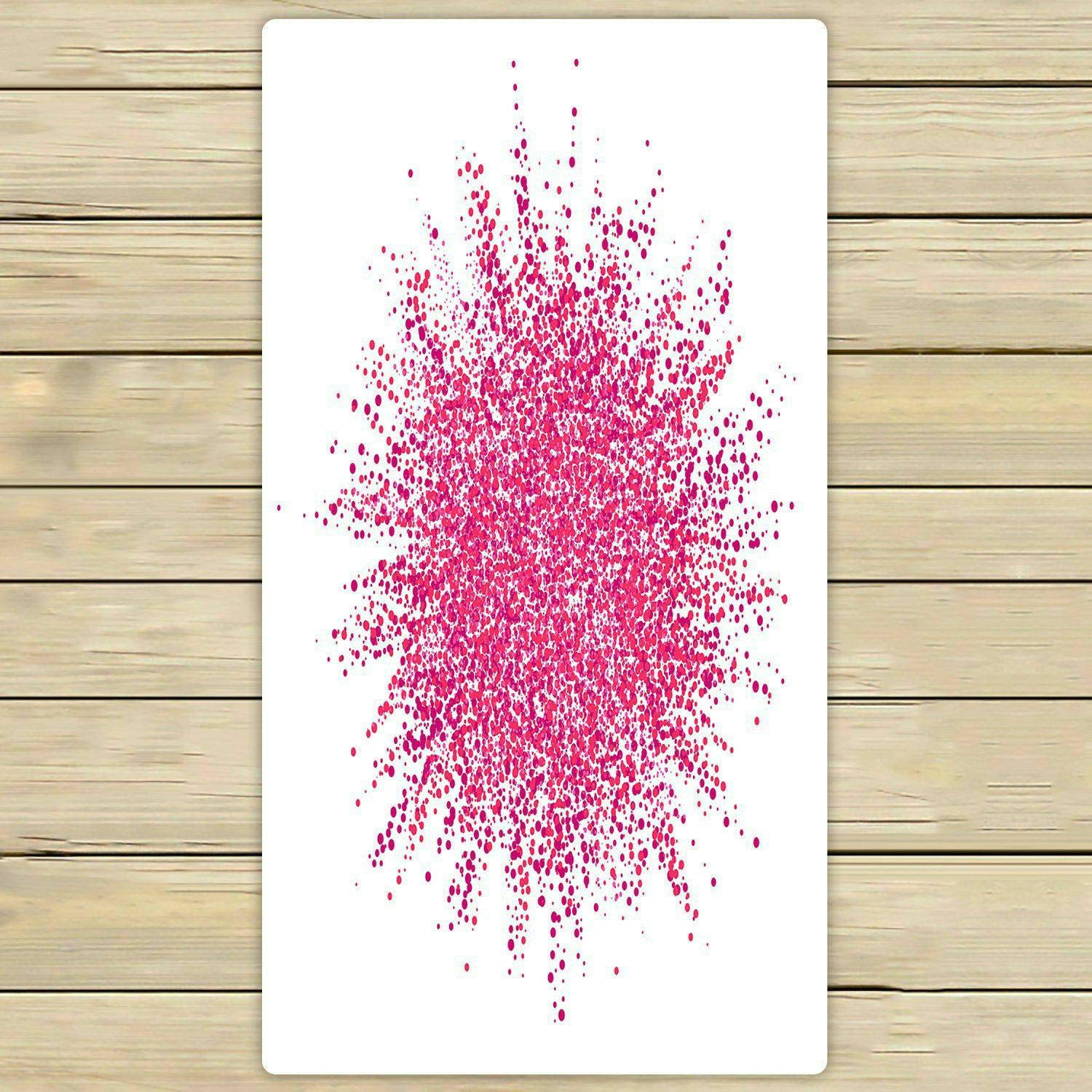 ECZJNT Abstract Pink Magenta Dust Cloud Explosion Beach Towel - 30x56 Inch Large Bath & Shower Towel for Home, Pool, Travel - Soft & Absorbent for Beach, Gym, Spa