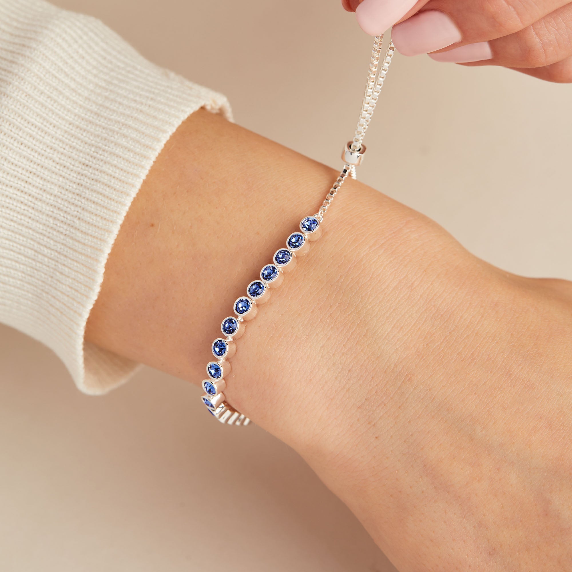 Elegant Bolo Tennis Bracelet with Genuine Sapphire Stones | Perfect for Weddings, Parties & Everyday Wear