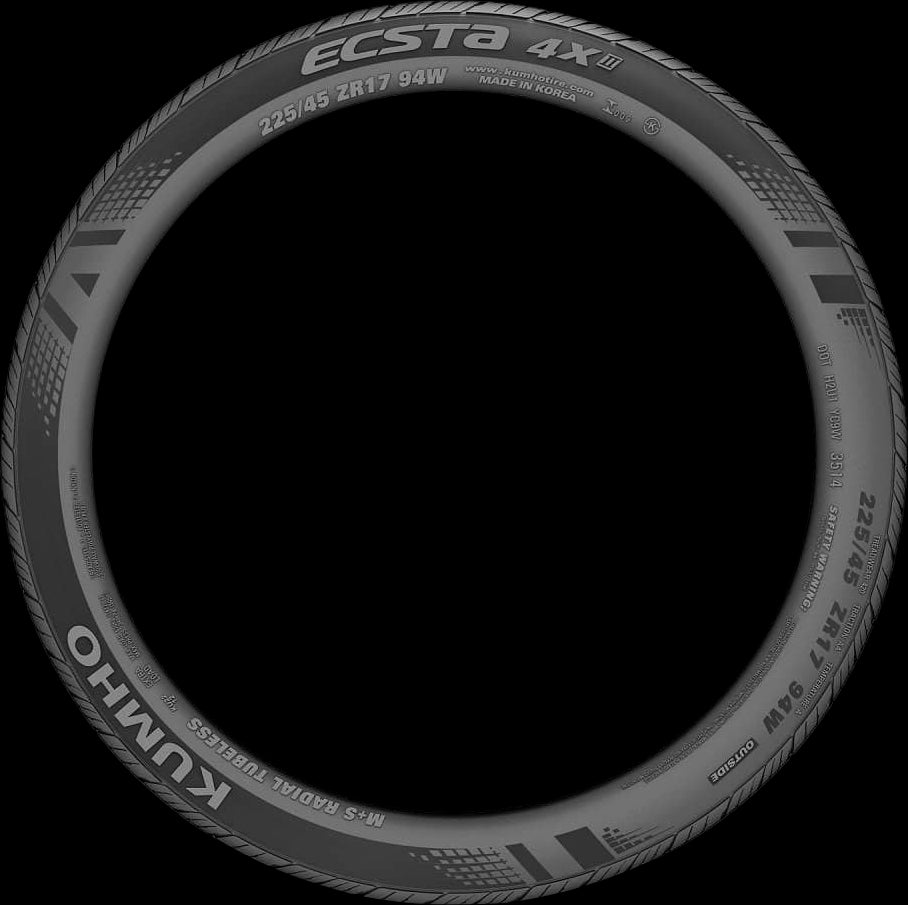 Kumho Ecsta 4X II 195/55R16 87V All-Season Performance Tire - High Grip for Sedans & Coupes in Wet/Dry Conditions