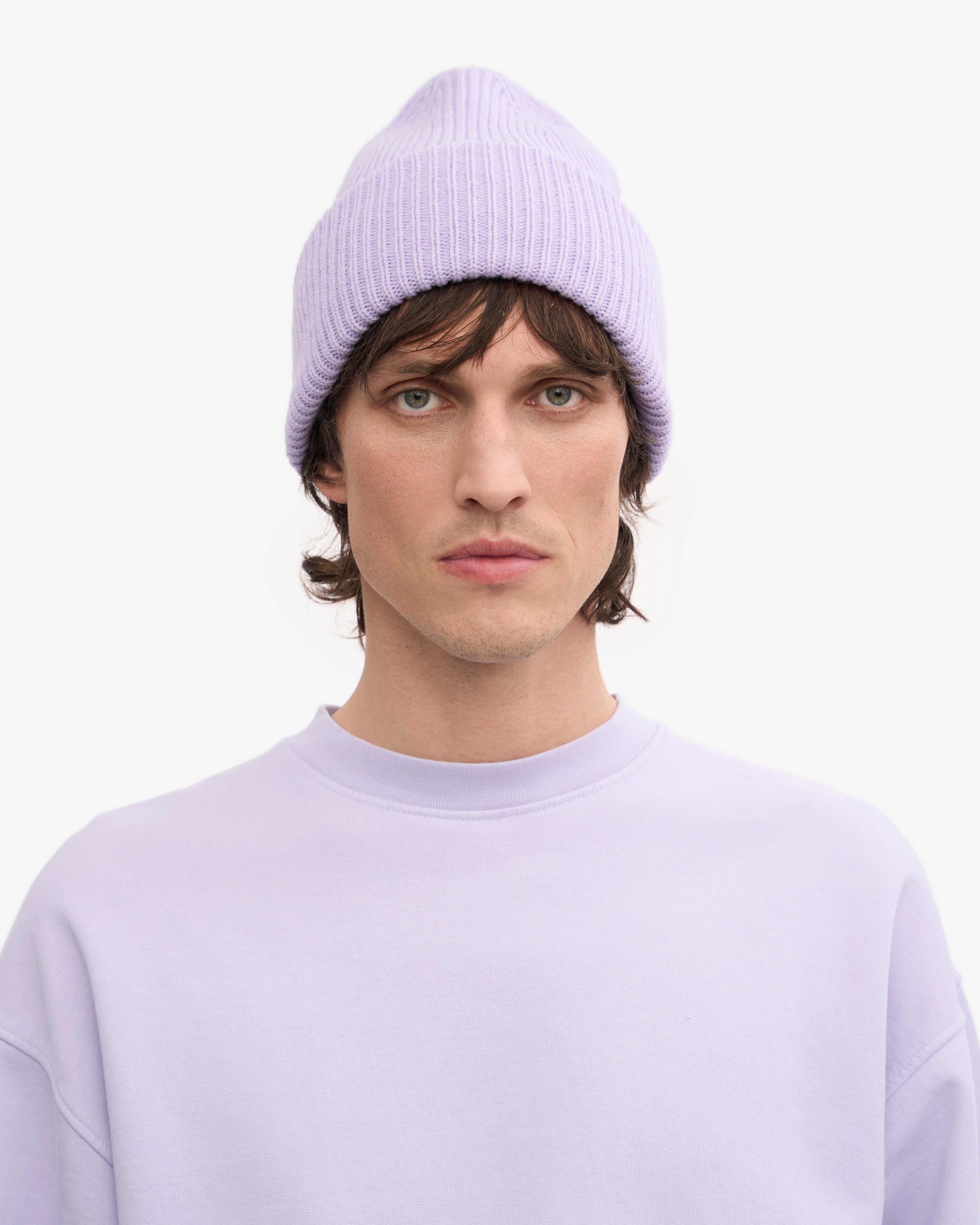 Soft Lavender Merino Wool Beanie - Warm Winter Hat for Women & Men - Cozy Outdoor Activities & Skiing Accessories