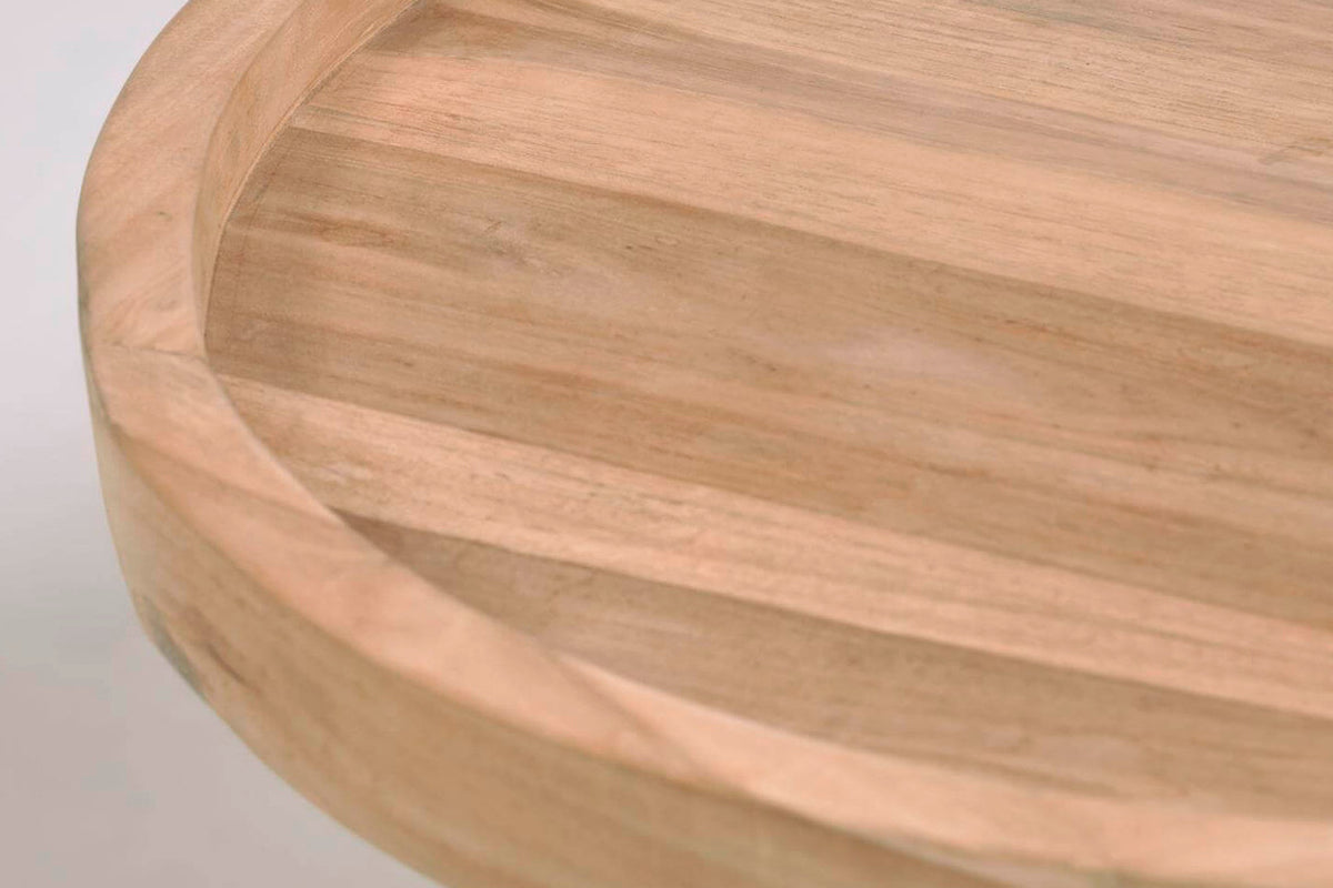 Como Genna Teak Coffee Table - Modern Solid Wood Living Room Furniture for Home Decor, Perfect for Coffee, Books & Display