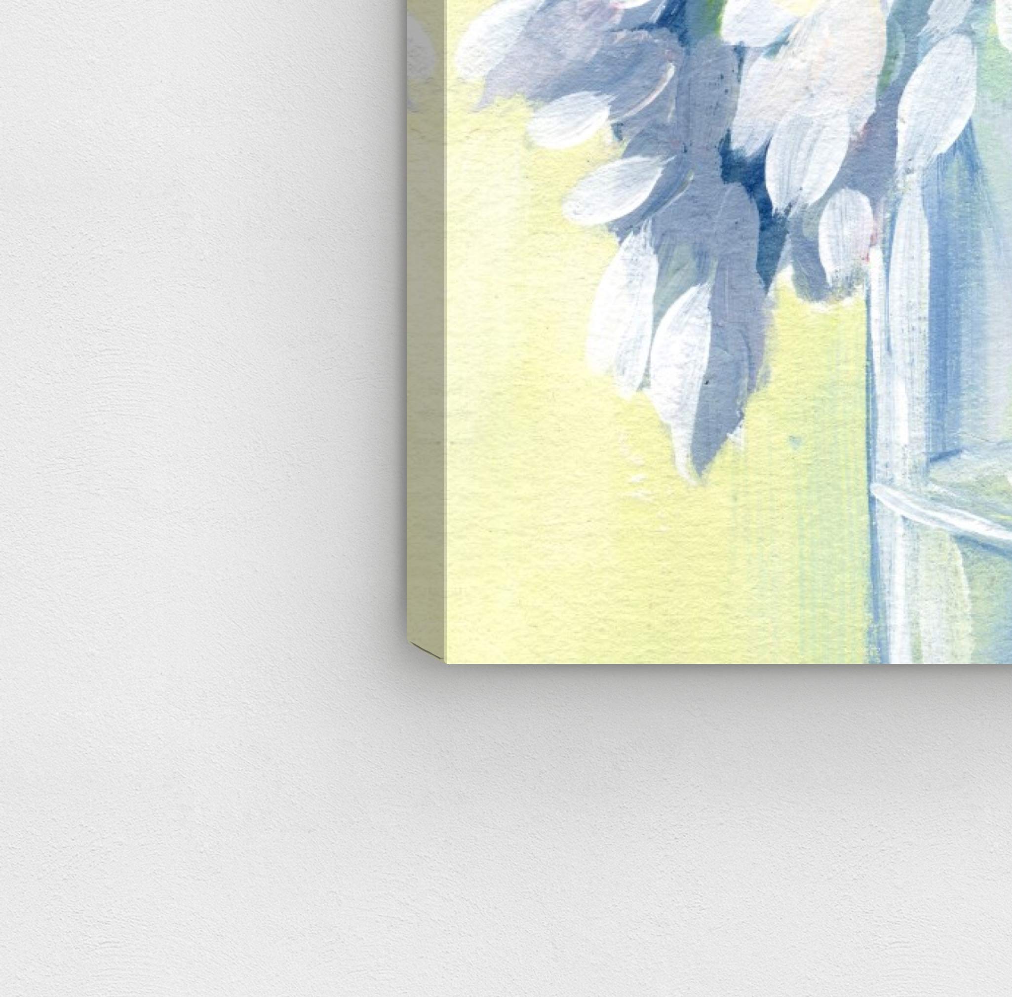 Oliver Gal Artist Co. Floral Wall Art Canvas Print - 'Wednesday Favorites' Blue & Green Home Decor Painting (13x16 Inches) for Living Room, Bedroom & Office