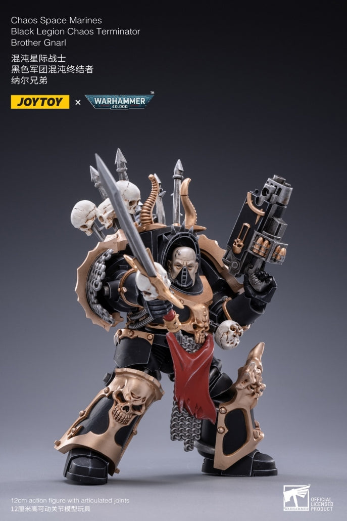 1/18 JOYTOY Warhammer 40K Chaos Space Marines Black Legion Action Figure - Highly Detailed Collectible Model for Warhammer Fans | Perfect for Display, Gaming & Cosplay Scenes