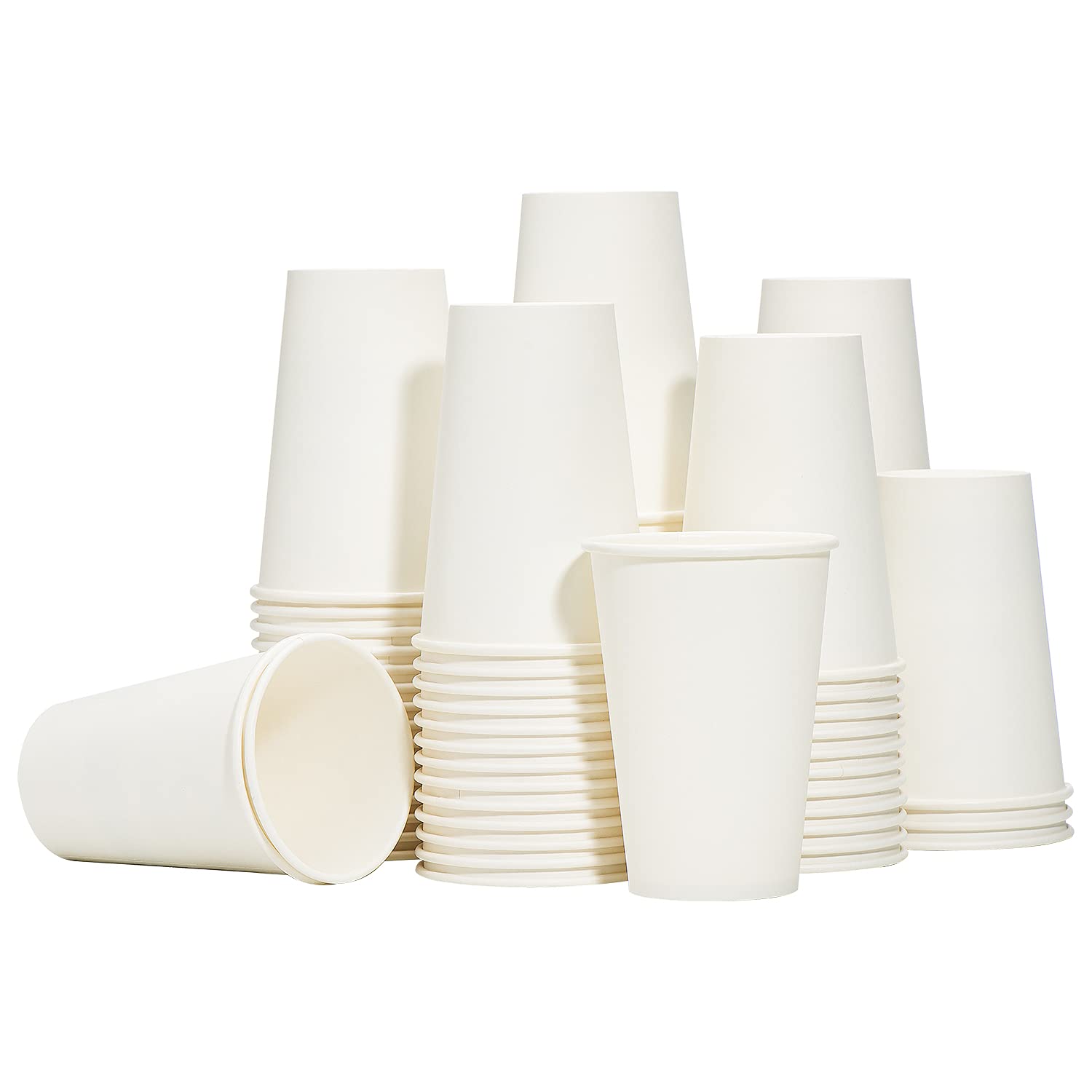 RACETOP 12 oz Disposable Hot Paper Coffee Cups [1000 Pack] - Heavy Duty White Paper Cups for Coffee, Tea, Hot Chocolate - Perfect for Offices, Cafes, Events & Catering