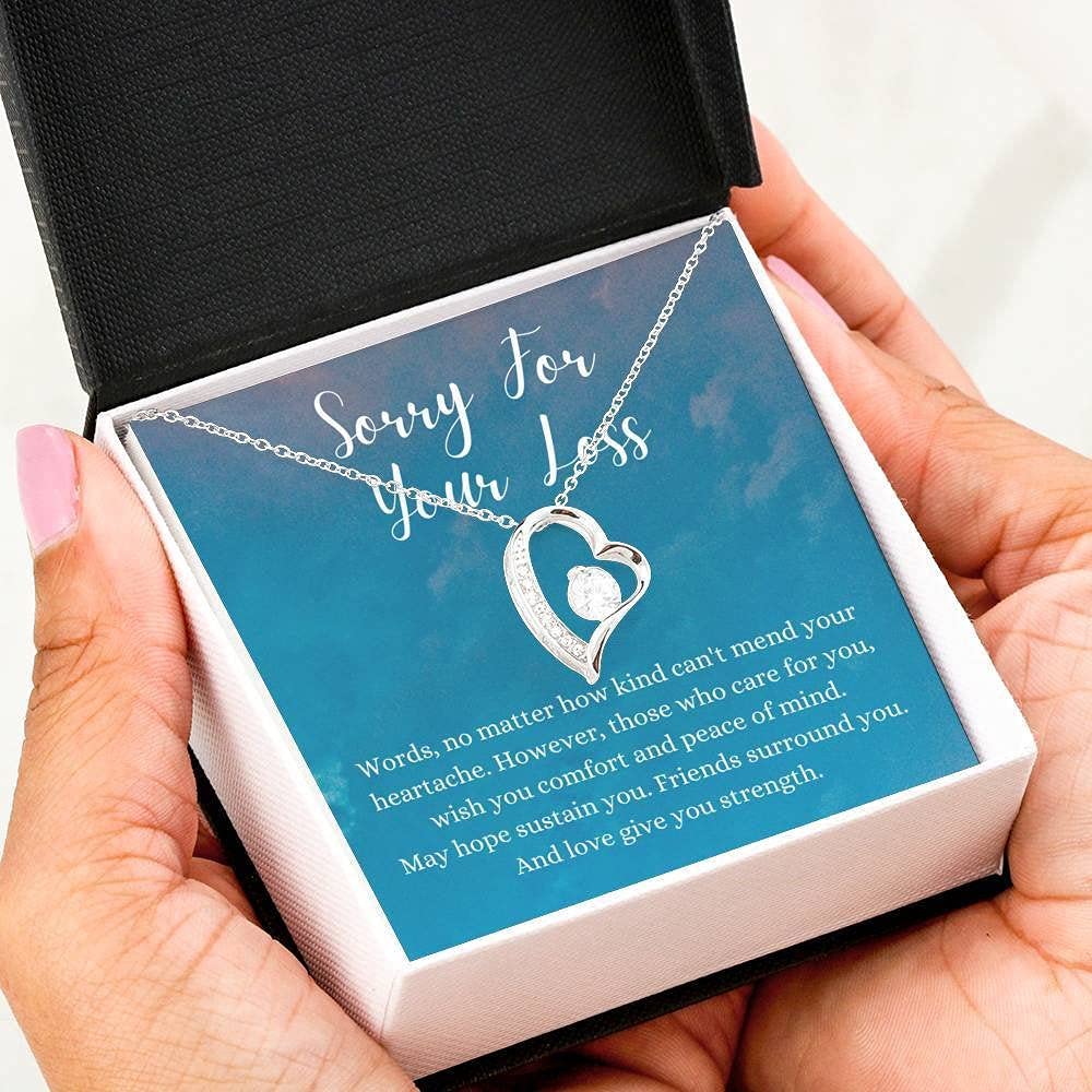 Personalized Memorial Necklace for Husband - Heart Keepsake Jewelry for Grieving Widows, Sympathy Gift for Loss of Spouse | Perfect for Remembrance, Funeral Memorials & Healing Process