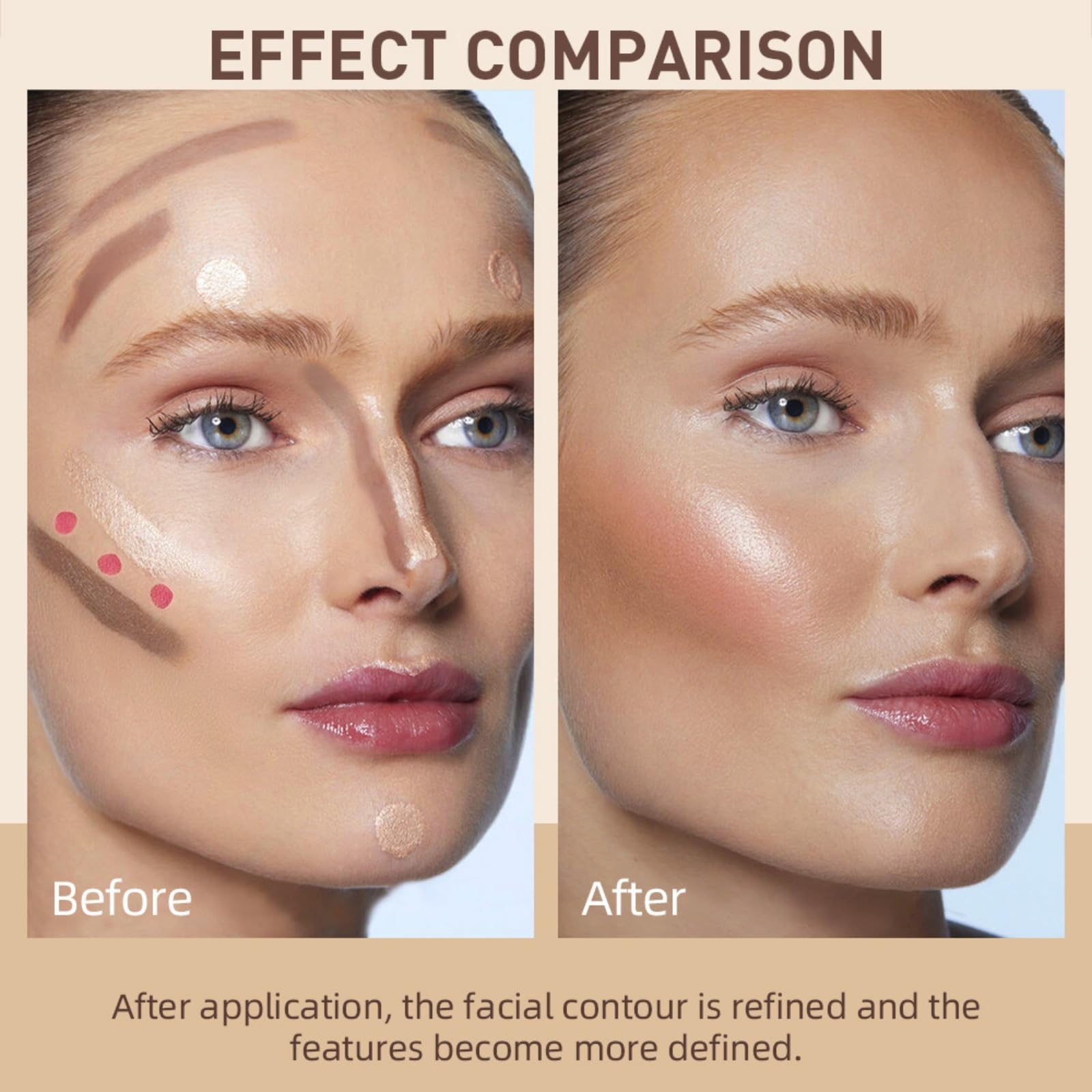 Waterproof Liquid Contour Stick - Long Lasting Bronzer Makeup for Natural Face Contouring | Cream Bronzer for Smooth, Matte Finish | Perfect for Daily Wear, Special Occasions & Photography Makeup