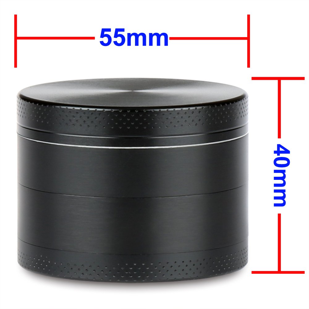 Premium H&S 4-Piece Metal Herb Grinder - 2.2