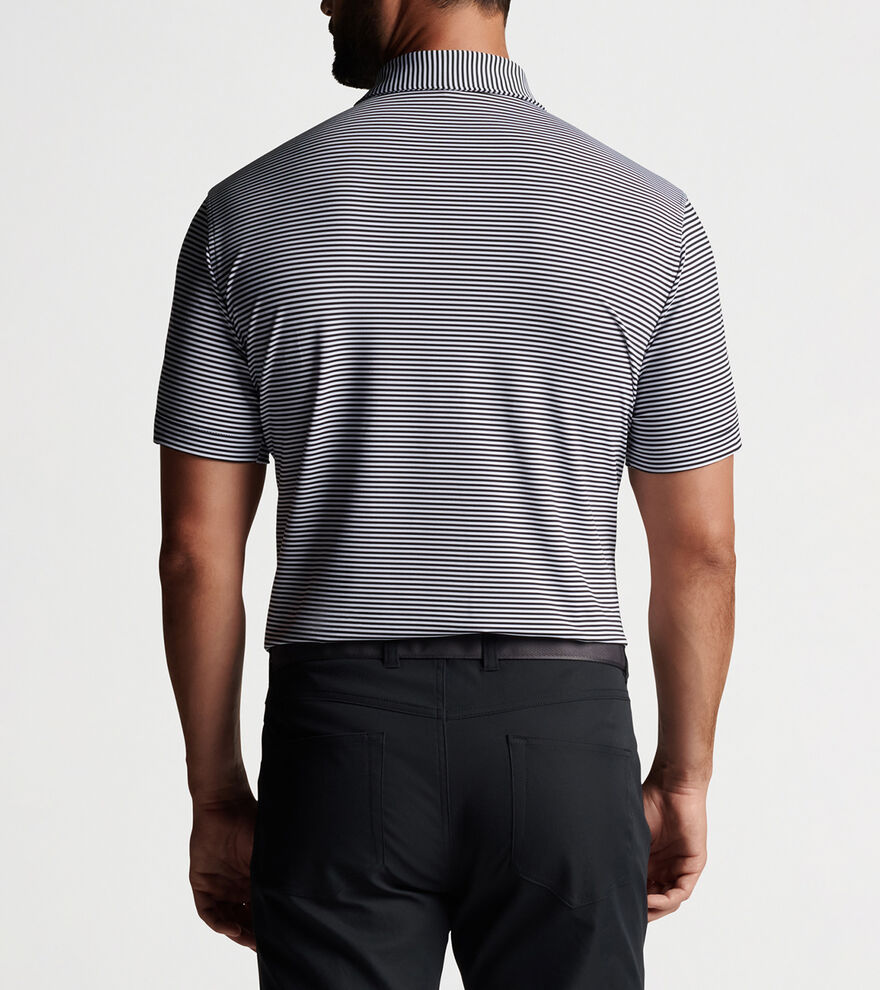 Peter Millar Hales Performance Polo Shirt for Men - Moisture-Wicking, Breathable Golf & Casual Wear - Black