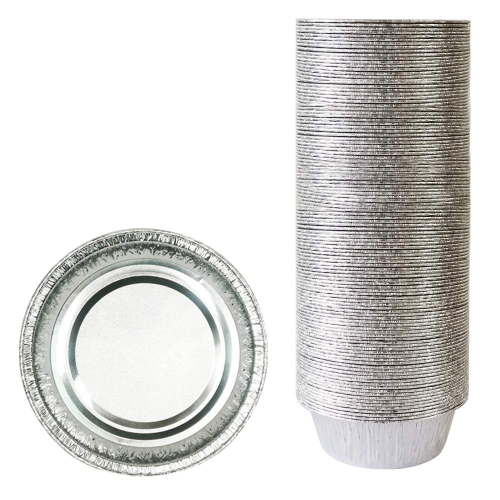 5 Inch Round Disposable Aluminum Foil Pans - Oven & Freezer Safe - 125 Pack for Baking, Cooking, Meal Prep & Food Storage - Perfect for Christmas, Thanksgiving & Holiday Parties