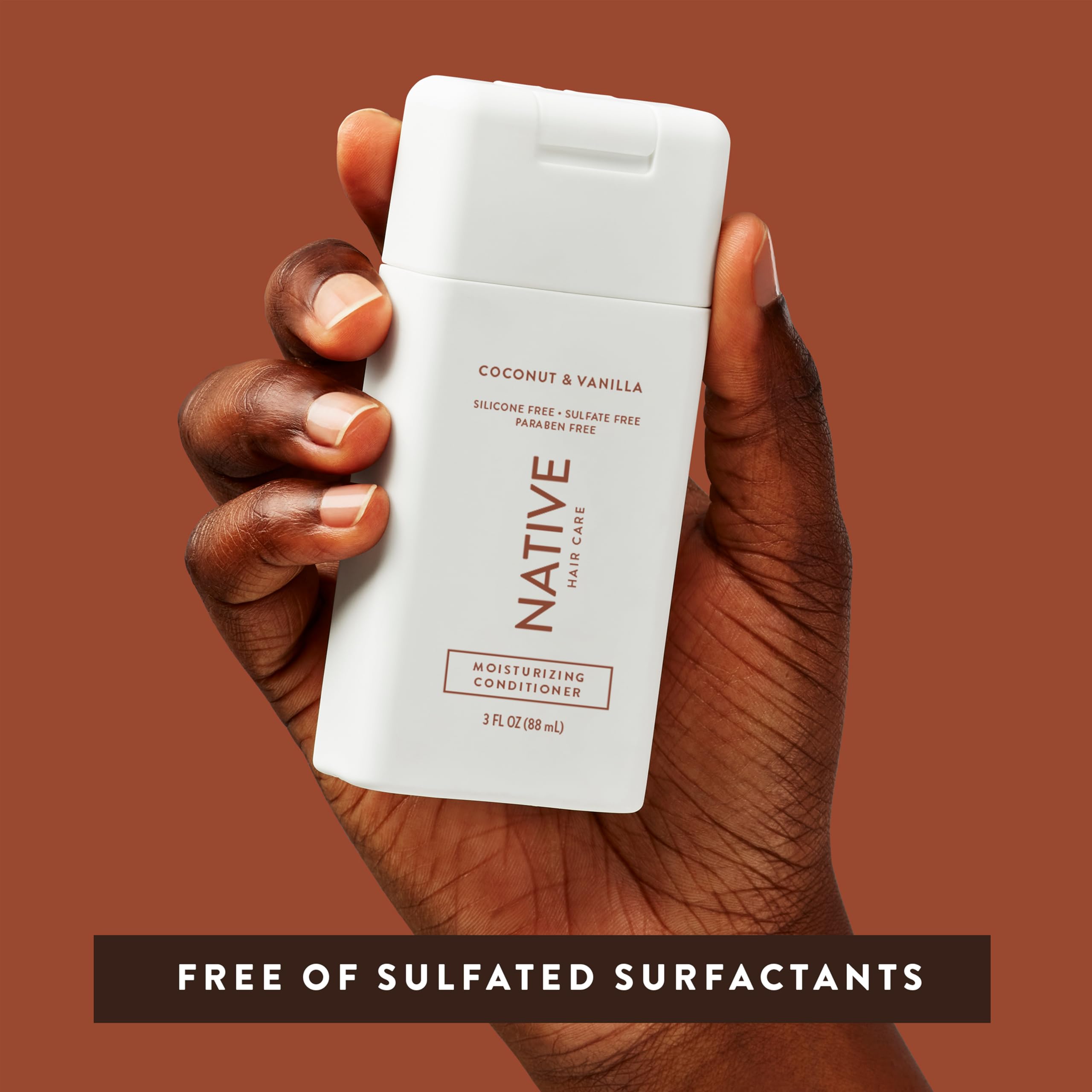 Natural Coconut & Vanilla Moisturizing Shampoo and Conditioner Set - 3 oz Travel Size (Pack of 2) - Sulfate Free & Paraben Free - Perfect for Dry Hair Care, Vacation & Gym Essentials