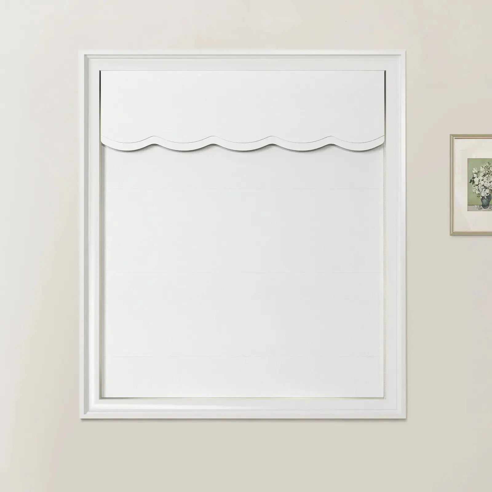 Custom Valanced Day & Night Roman Shade with Cord Lift - Blackout Window Treatment for Bedroom & Living Room