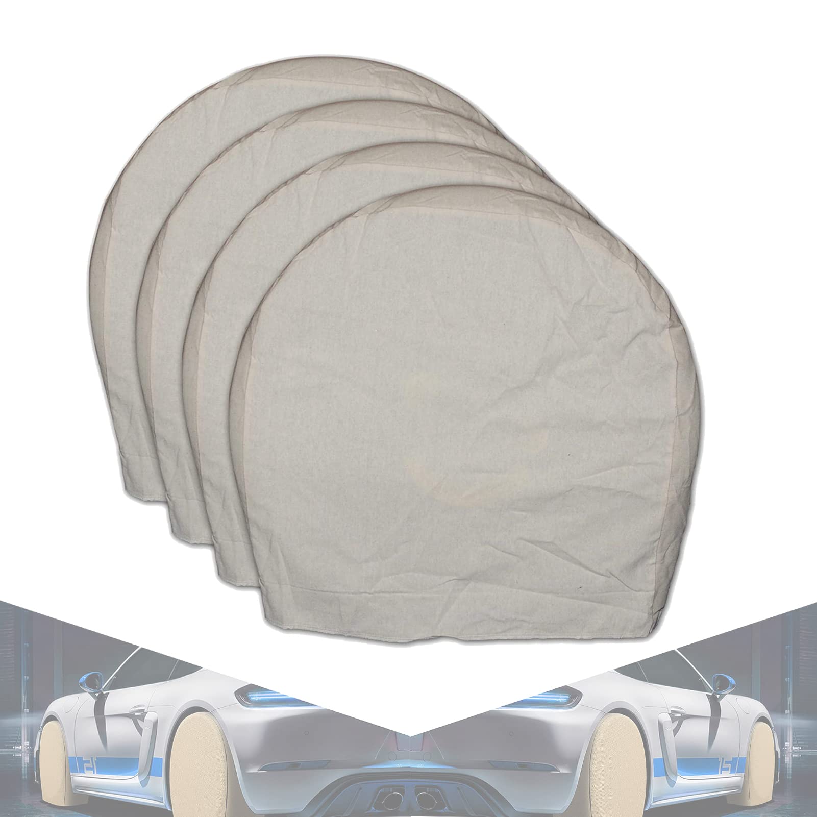 39 Inch Heavy Duty Waterproof Oxford Canvas Wheel Covers - Set of 4 for Trailers, Jeeps, Motorhomes & Trucks | UV Protection & All-Weather Shield for Campers, RVs & Outdoor Adventures