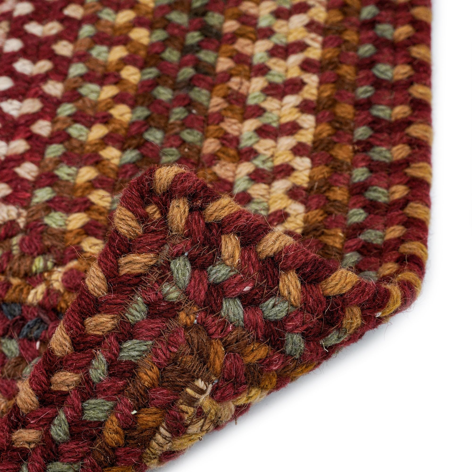 Capel Rugs Bangor Rectangle Braided Area Rug 7x9 Feet - Cinnamon Brown - Durable Jute & Cotton Blend - Perfect for Living Room, Bedroom or Office Decor
