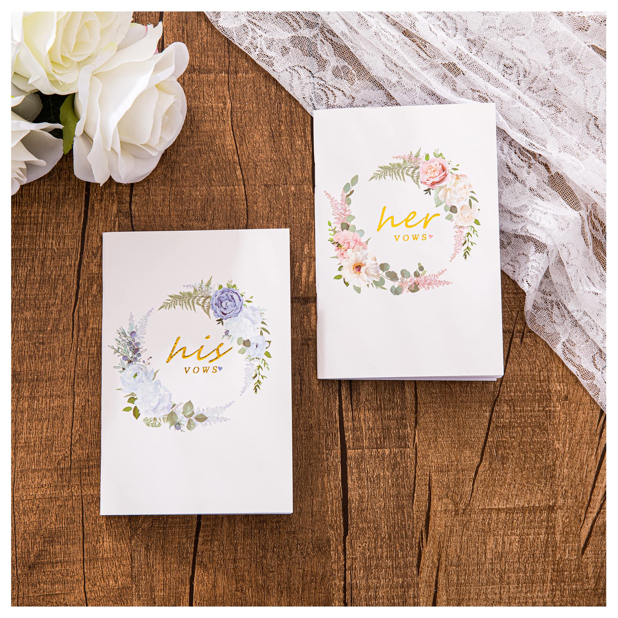 2024-2025 Wedding Planner & Vow Book Set - 180 Page Hardcover Bridal Organizer with Engagement Gifts for Couples, 10.6