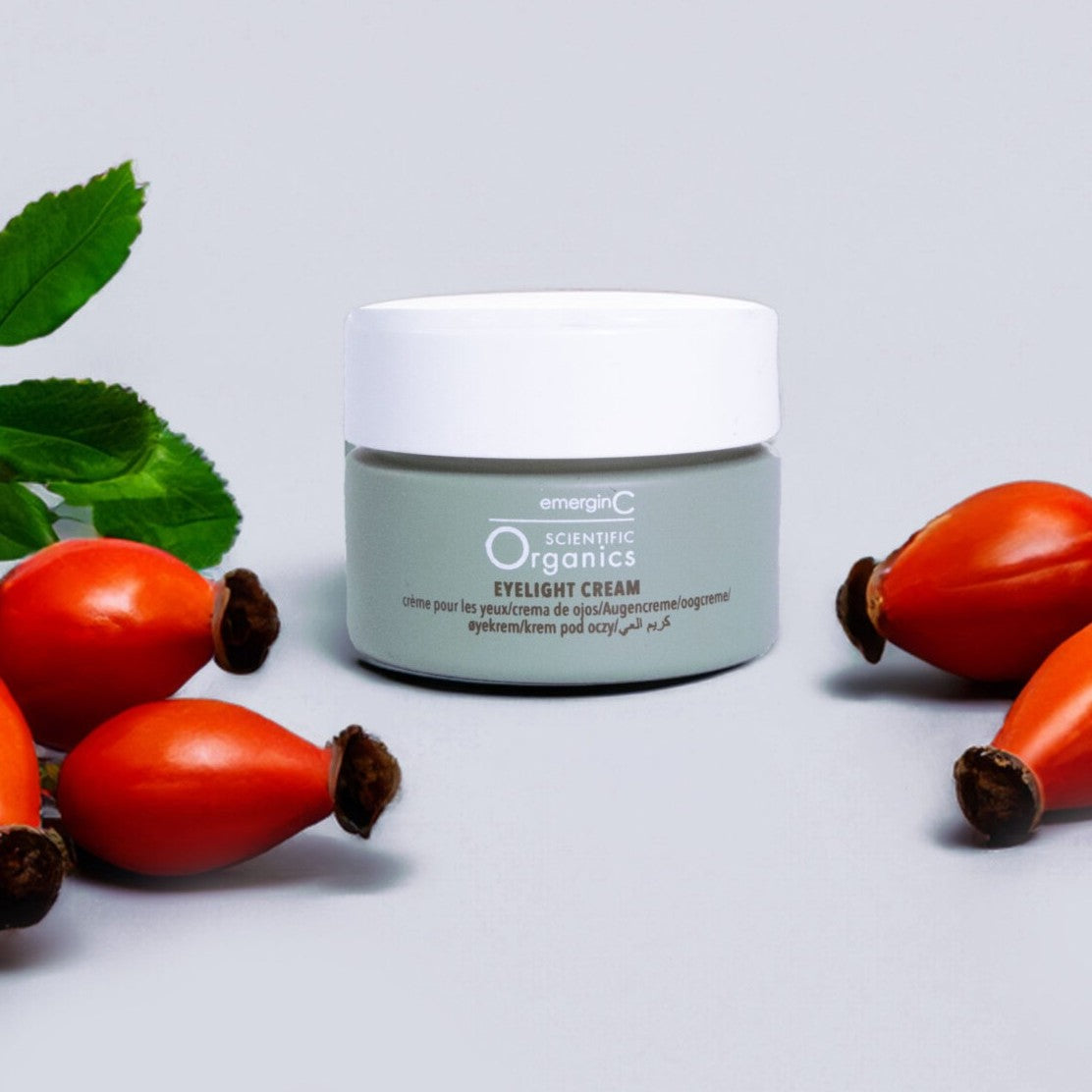 EmerginC Organics Eyelight Cream - Organic Eye Cream for Dark Circles, Puffiness & Wrinkles - Hydrating & Brightening Under Eye Treatment - Perfect for Morning & Night Skincare Routine
