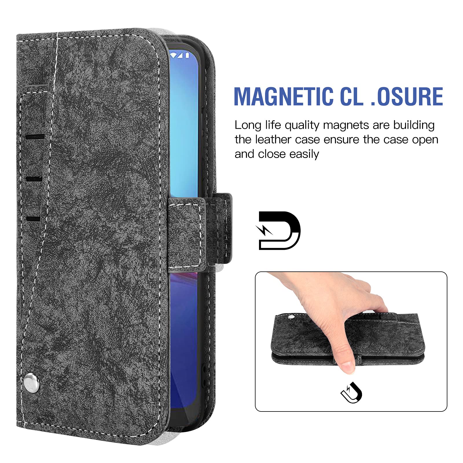 **Asuwish Wallet Case for Motorola Moto E7 (2020) - Flip Stand Kickstand Cover with Card Holder & Tempered Glass Screen Protector - Compatible with Moto E7 / E 7 / 7E / 7th Gen / XT2052DL (Black) - Perfect for Work, Travel & Everyday Use**