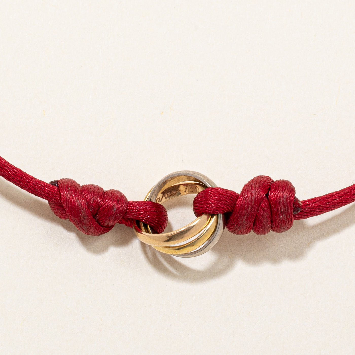 Cartier Trinity Bracelet with Cord - Adjustable Size 5 to 9 - Perfect for Gifts, Anniversaries & Everyday Luxury Jewelry