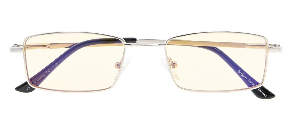 Blue Light Blocking Reading Glasses for Women & Men - Anti Eyestrain Computer Glasses with Bendable Bridge - Perfect for Office Work, Gaming & Digital Screen Use