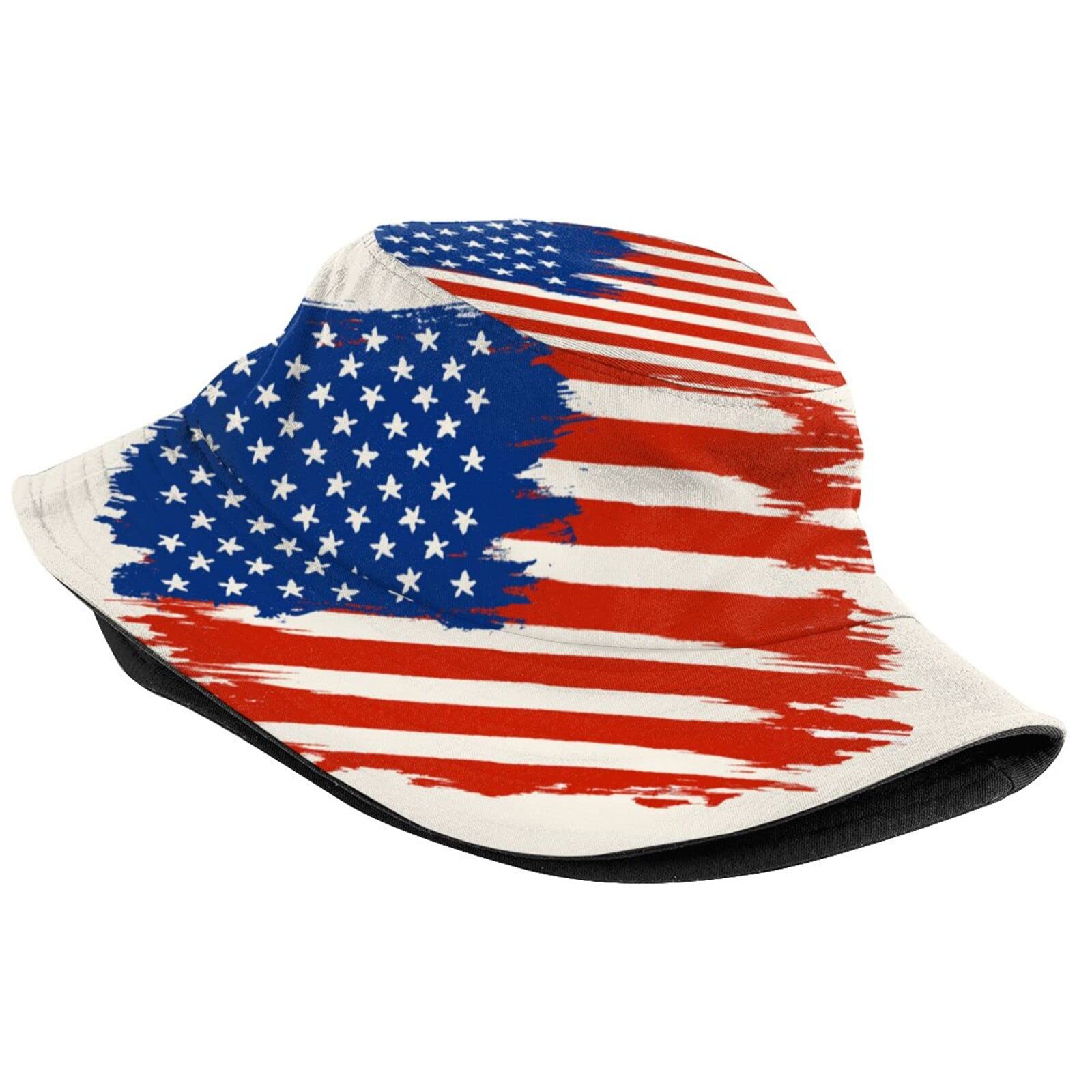 American Flag Bucket Hat - Patriotic Wide Brim Sun Hat for Men & Women | UV Protection Summer Beach Hat for Outdoor Activities, Travel, Festivals and 4th of July Celebrations